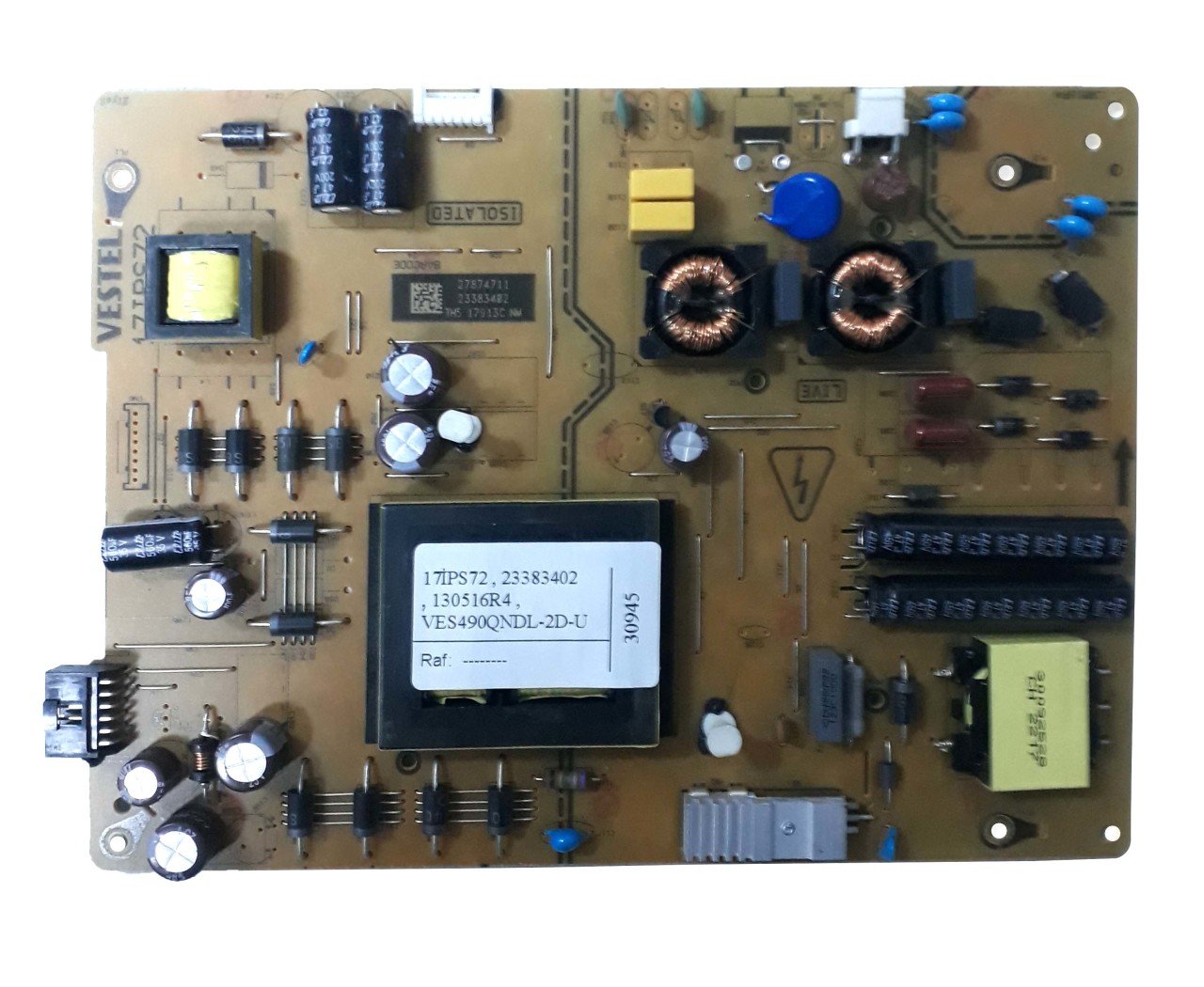 17ips72 , 23383402 , 130516r4 , Ves490qndl-2d-U11 , Vestel 49tws217, Power Board , Vestel Besleme