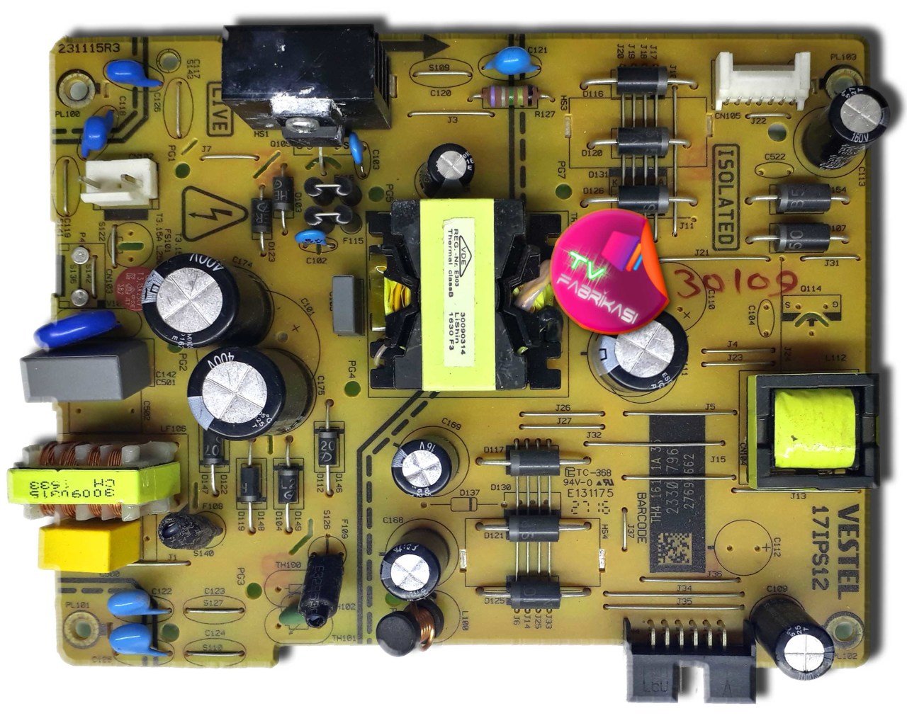 17IPS12 , 231115 R3 , 23307796 , POWER BOARD , VESTEL BESLEME