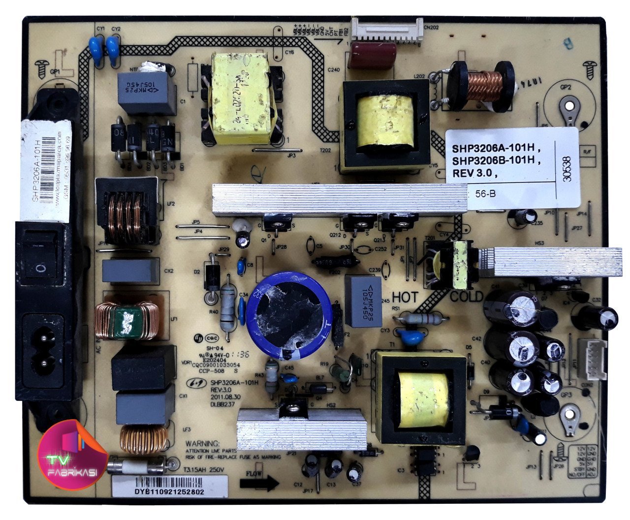 SHP3206A-101H , SHP3206B-101H , REV 3.0 , C32E320B , POWER BOARD , DİĞER , BESLEME
