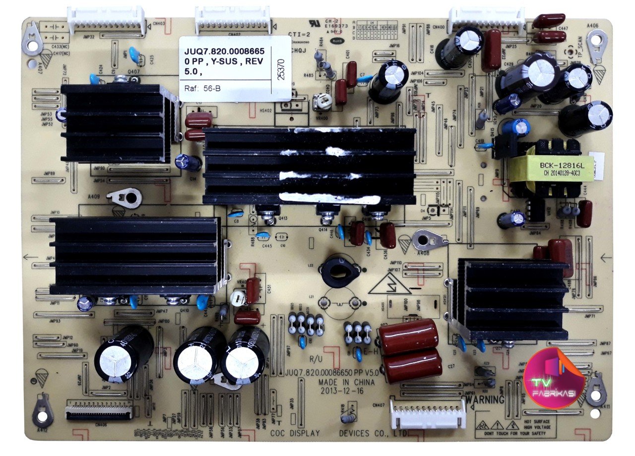 JUQ7.820.00086650 PP , Y-SUS , REV 5.0 , PH51U20PSGW , PLAZMA , POWER BOARD , SUNNY BESLEME
