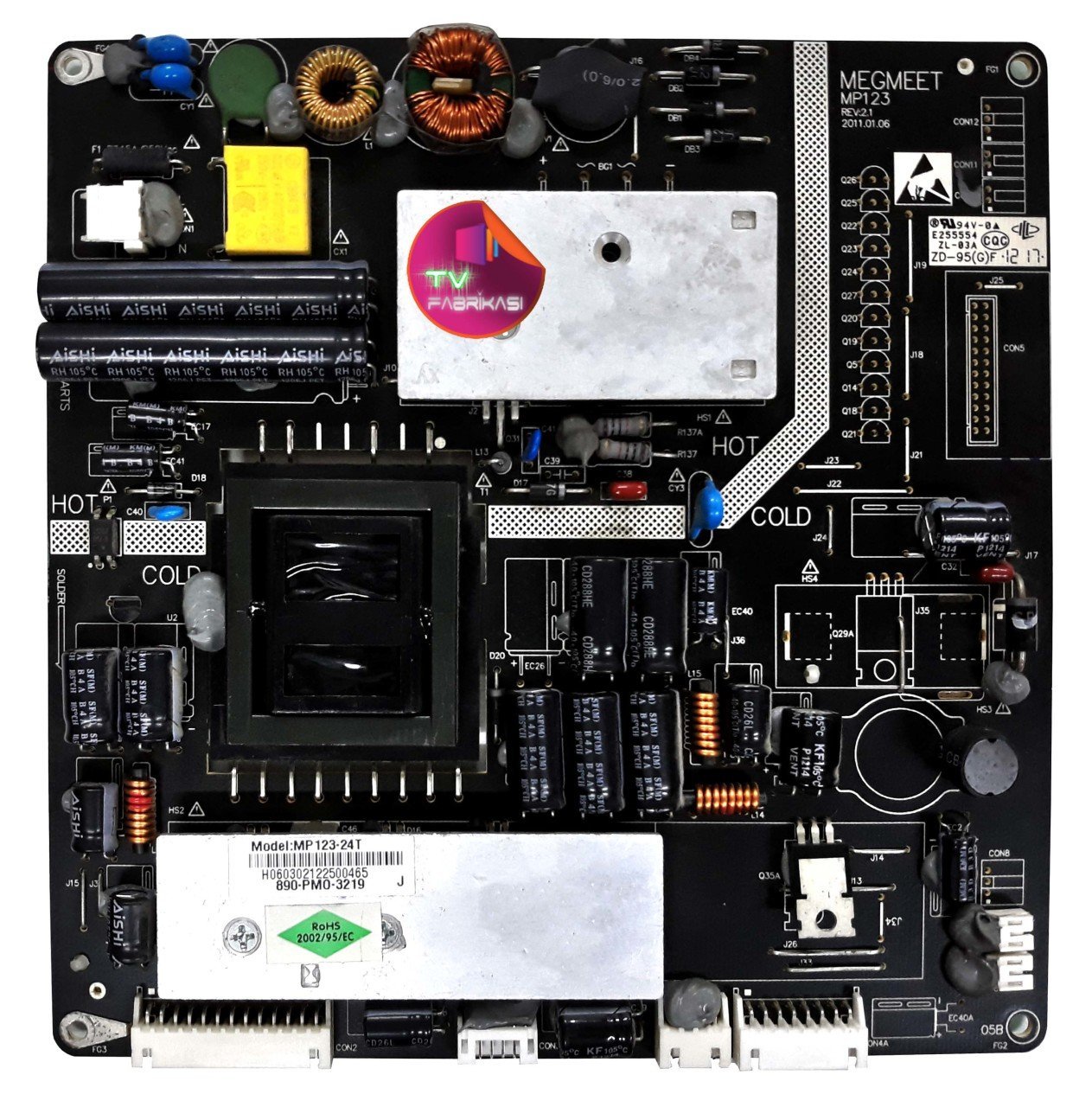 MP123 REV 2.1 , MP123-24T , 32UZ9000 , POWER BOARD , SABA BESLEME