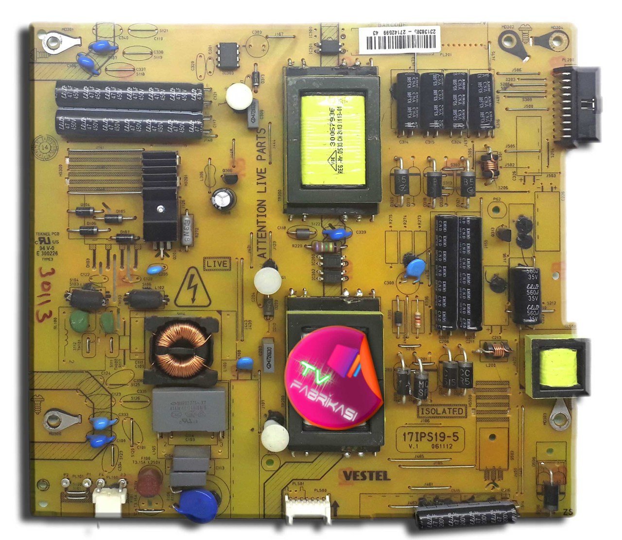 17IPS19-5 , 061112 , 23138395 , POWER BOARD , VESTEL BESLEME