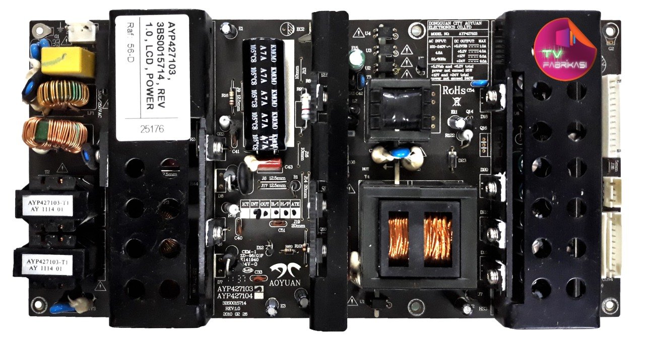 AYP427103 , 3BS0015714 , REV 1.0 , LCD , POWER BOARD , SUNNY BESLEME