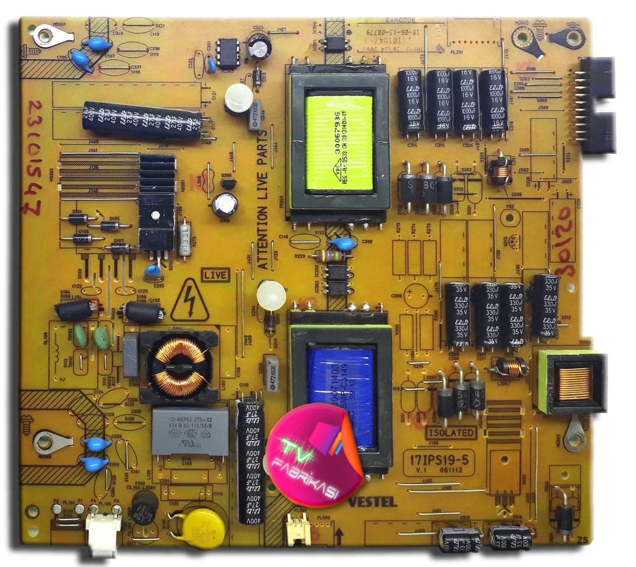 17IPS19-5 , 061112 , 715Y4545 , 23133274 , POWER BOARD , VESTEL BESLEME