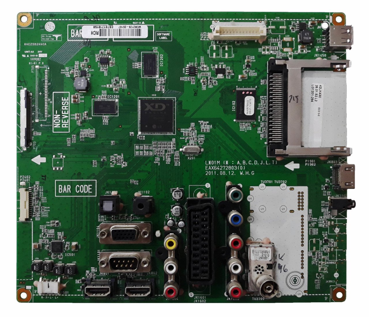 EAX64272803(0) , EBT61718158 , LG 42LK430 , LC420WUE-SCA2 , MAIN BOARD , LG ANAKART