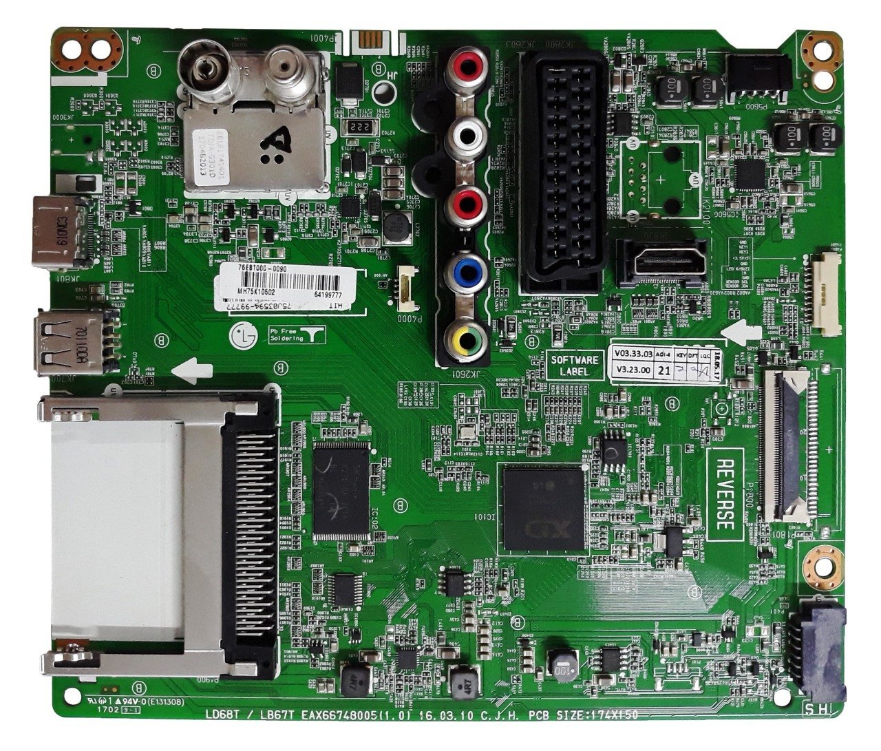 EAX66748005(1.0) , 76EBT000-0090 , LG 32LH530V LED TV , LG 43LH541V-ZD LED TV , MAIN BOARD , LG ANAKART