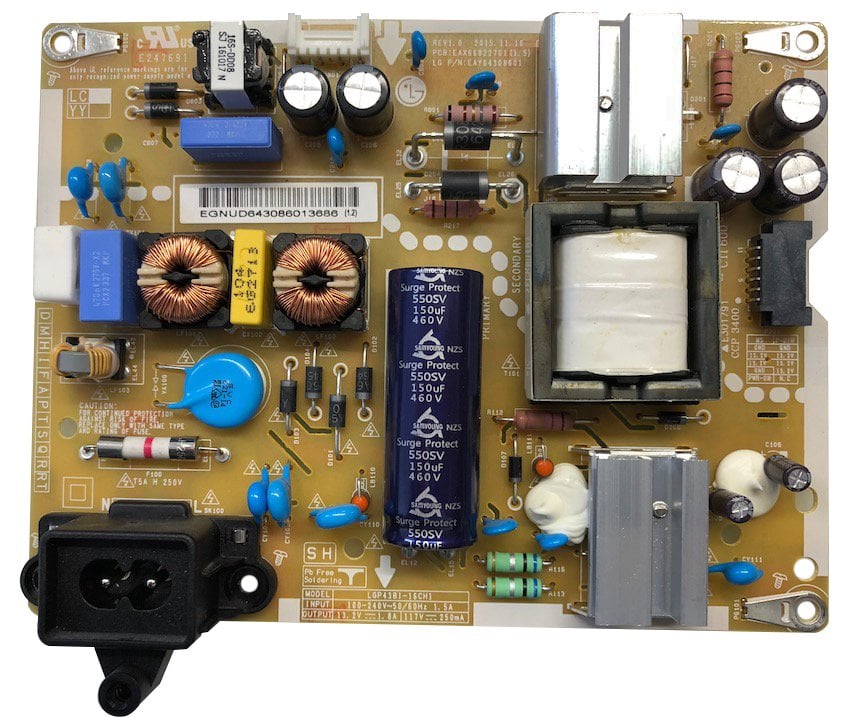 EAX66822701(1.5) , EAY64308601 , LGP43B1-16CH1 , LG 43LH541V-ZD , POWER BOARD , LG BESLEME