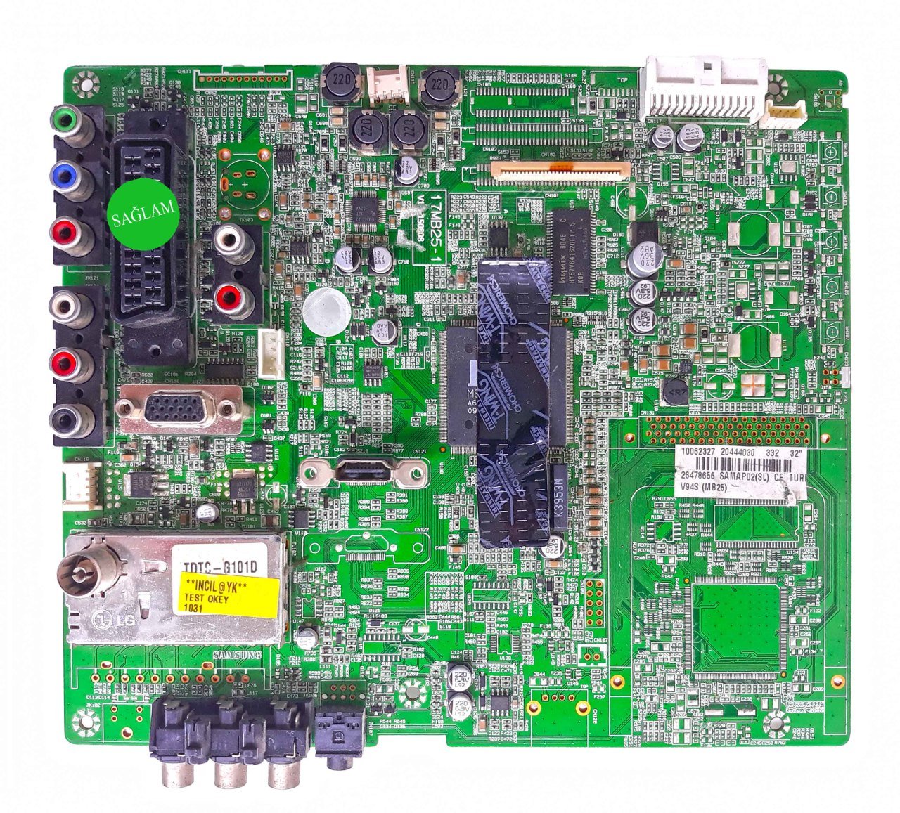 17MB25-1 , V1 , 150808 , 20444030 , SAMAP02 , VESTEL ANAKART