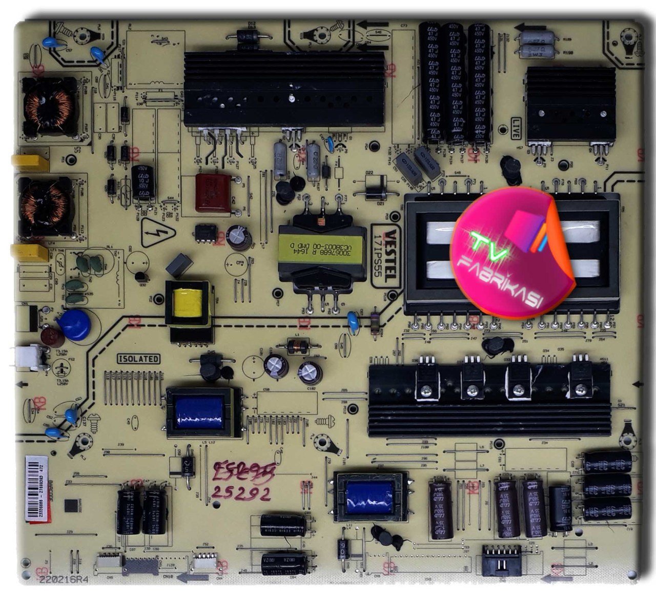 17IPS55 , 220216R4 , 23336666 , POWER BOARD , VESTEL  BESLEME