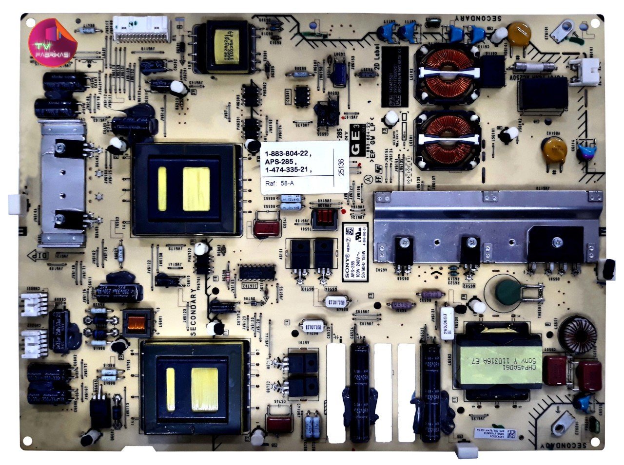 1-883-804-22 , APS-285 , 1-474-335-21 , KDL-40EX520 , POWER BOARD , SONY BESLEME