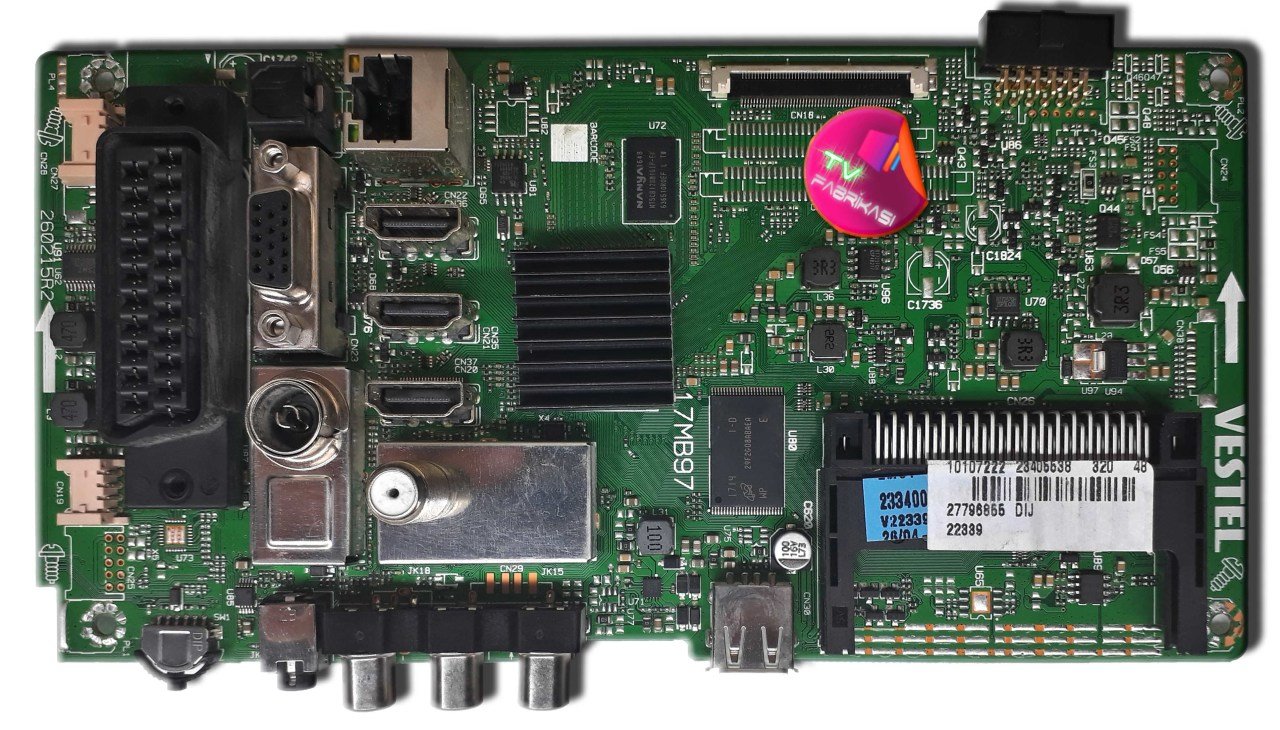 17MB97 , 260215R2 , 23405538 , DIJ 48'' , MAIN BOARD , VESTEL ANAKART