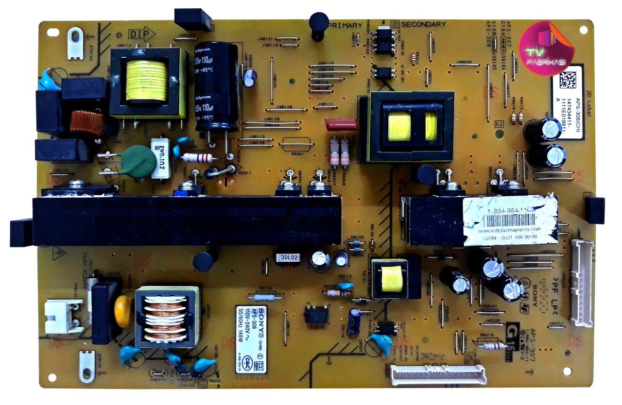 1-884-864-11 , APS-308 , APS-307 , 147434411 , KLV-42HX650 , KLV-42EX410 , POWER BOARD , SONY BESLEME