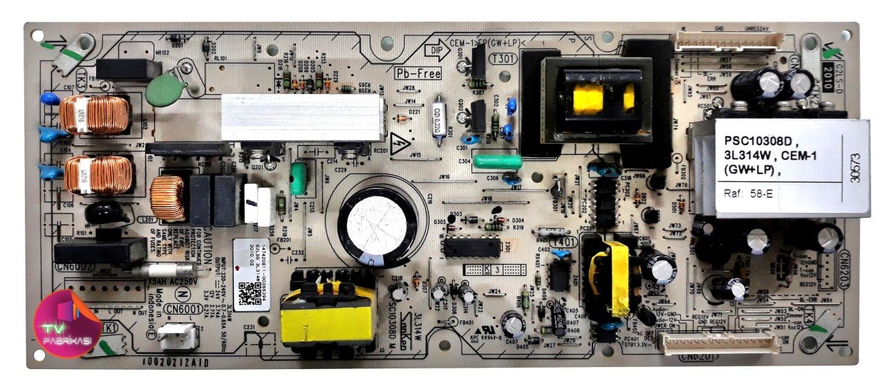 PSC10308D , 3L314W , CEM-1 (GW+LP) , 147420811 , KDL-32EX402 , POWER BOARD , SONY BESLEME