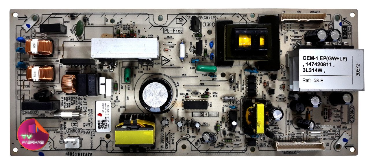 CEM-1 EP(GW+LP) , 147420811 , 3L314W , PSC10308E , KDL32EX302 , POWER BOARD , SONY BESLEME