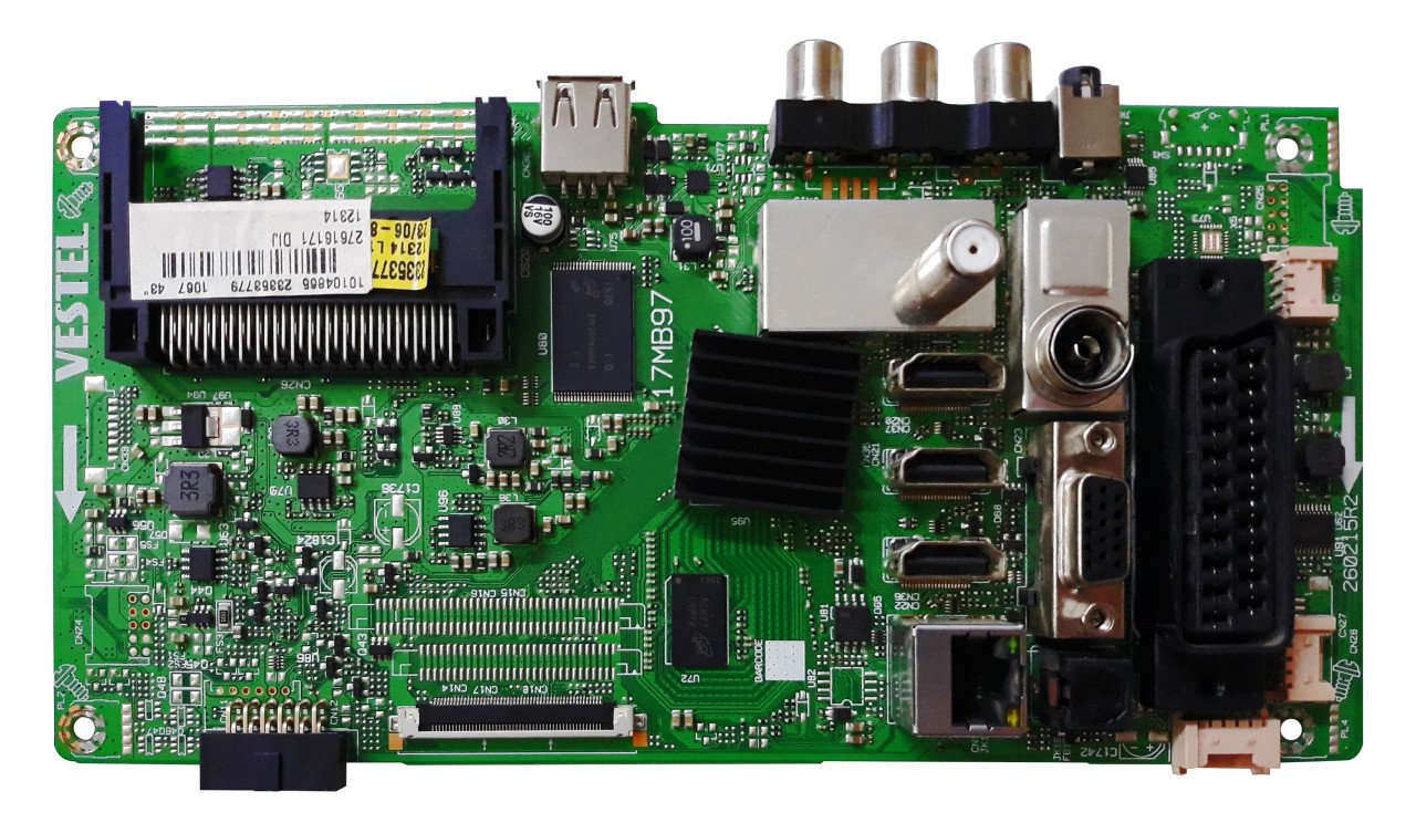 17MB97 , 23353779 , 260215R2 , 43'' INCH DIJ PANEL , 43TF6060 , MAIN BOARD , VESTEL ANAKART