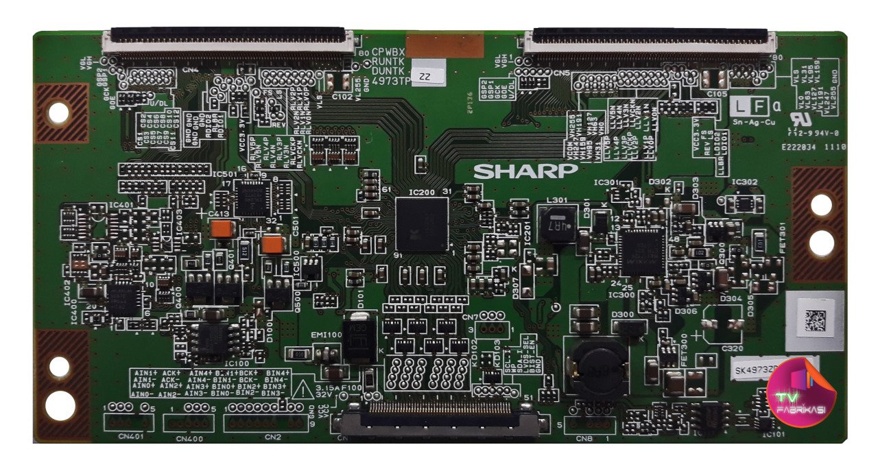 CPWBX 4973TP T-CON BOARD
