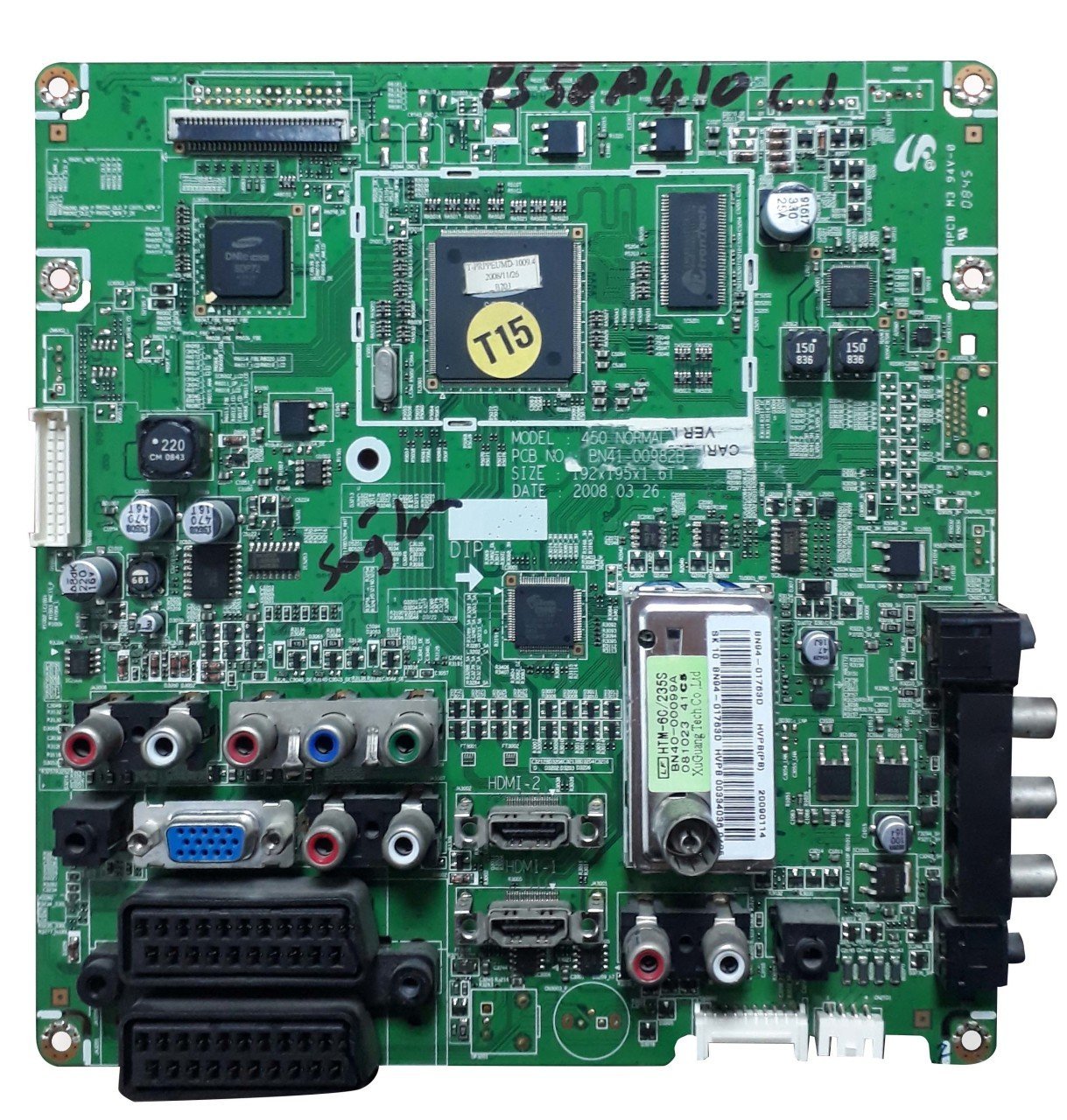 BN41-00982B , BN94-01763D , BN94-01786A , Samsung PS50A410LXXH , Main Board, Samsung Anakart