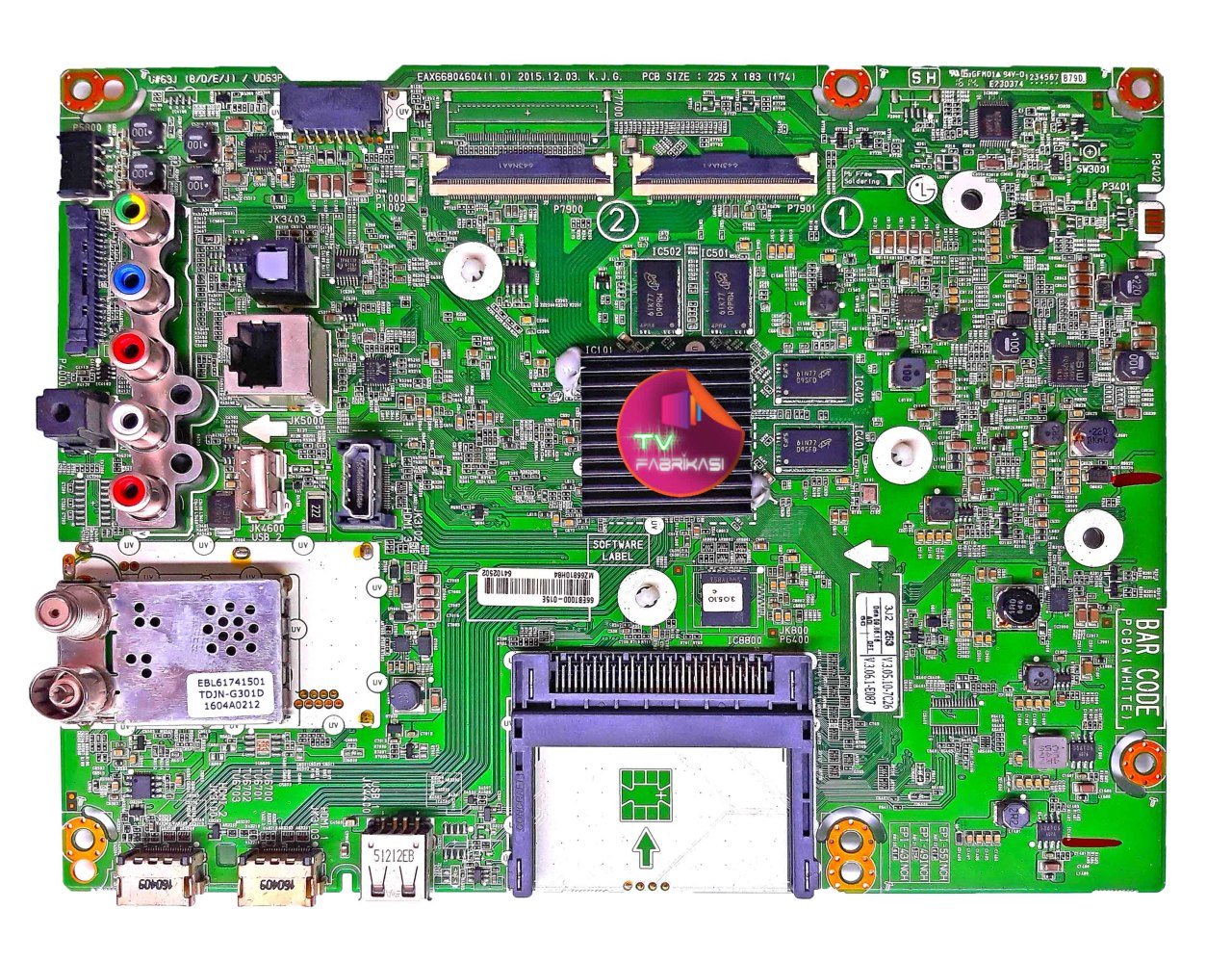 EAX66804604(1.0) , 66EBT000-015E , UH65 LGEKR , MAIN BOARD , LG ANAKART