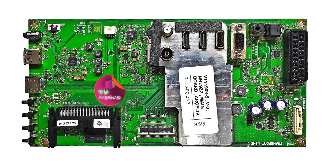 VTY190R-5 , V-0 , NNU9ZZ , MAIN BOARD , ARÇELIK ANAKART