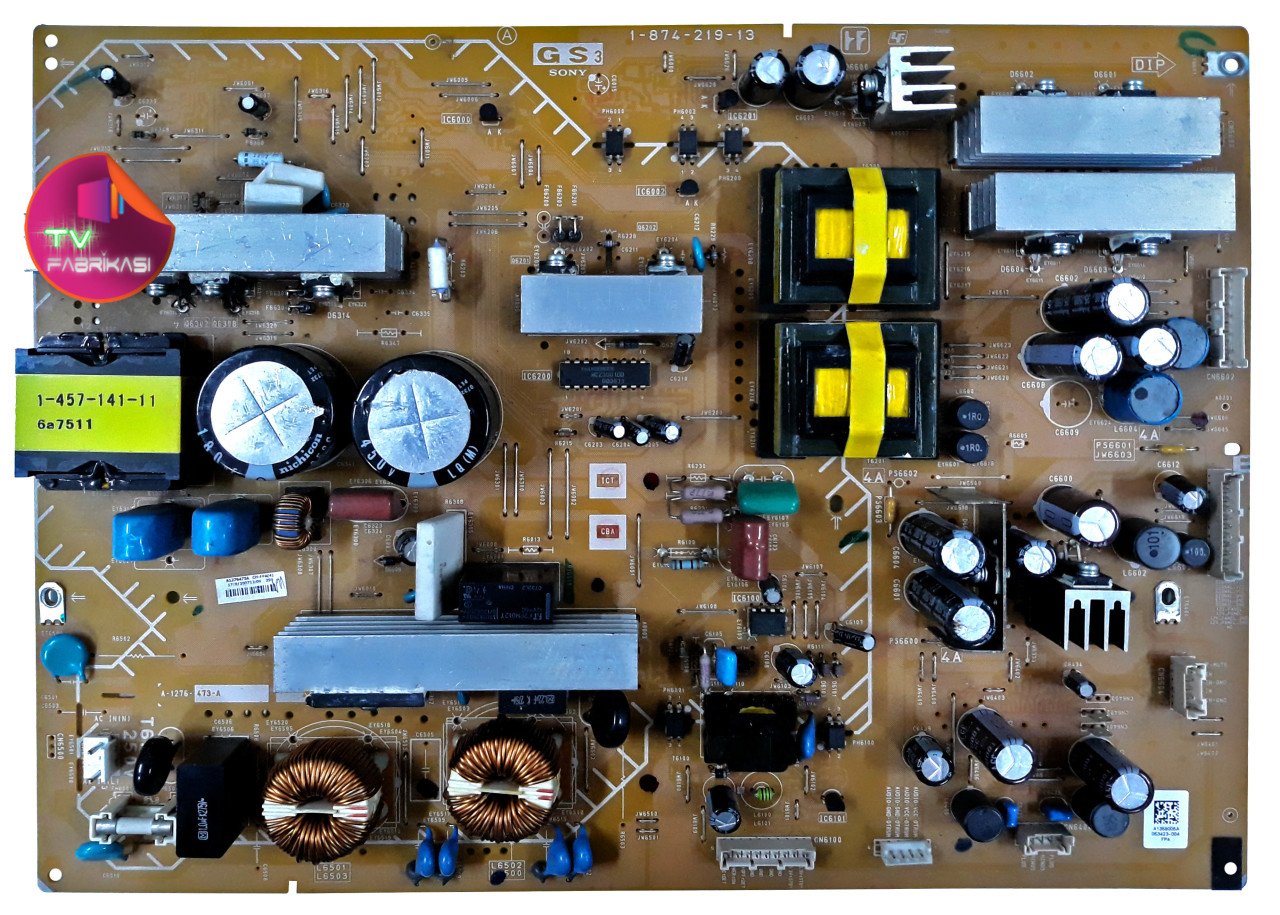 1-874-219-13 ,  A1276473A , KDL-37P3020 , A-1276-473-A , 1-457-141-11 , POWER BOARD , SONY BESLEME