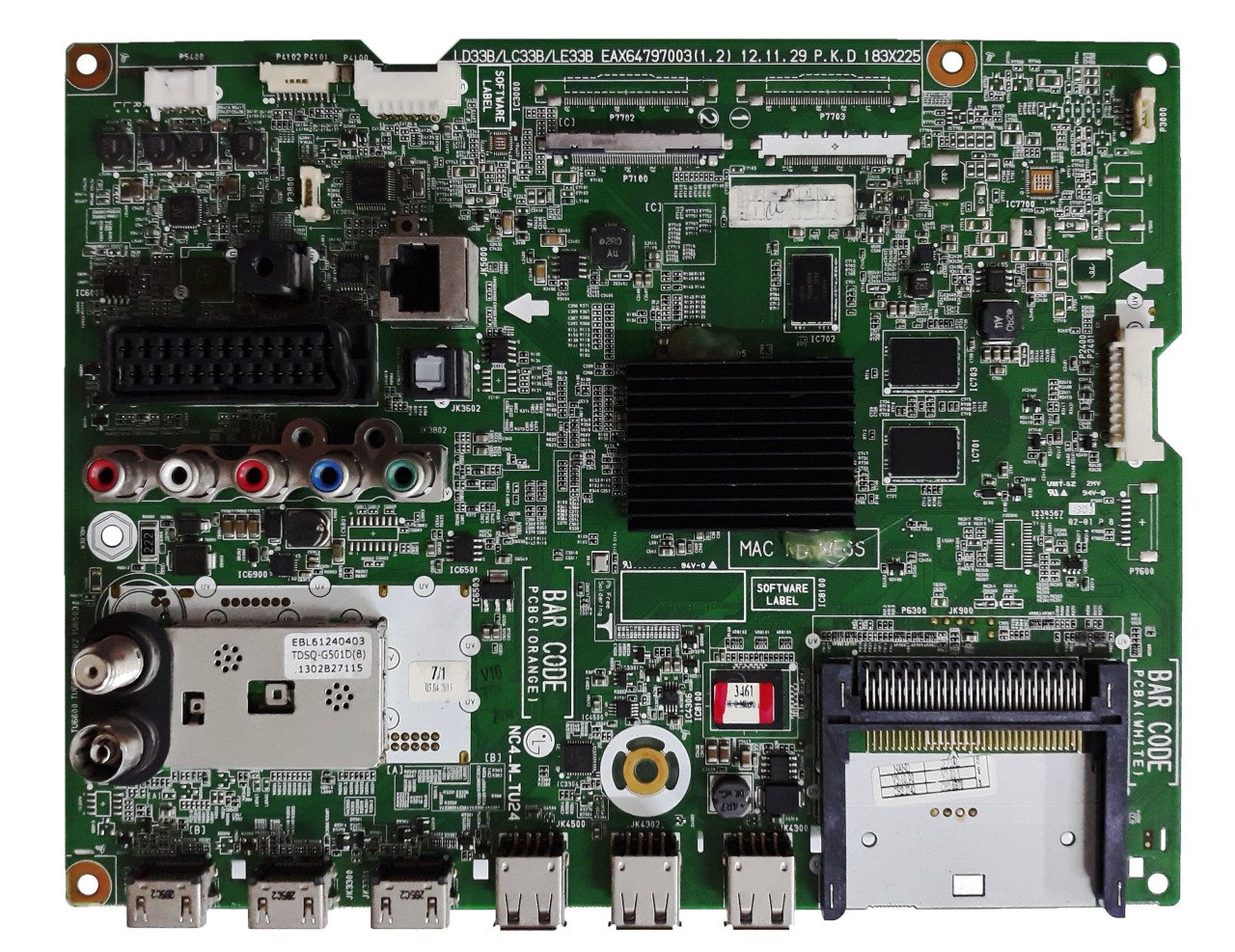 EAX64797003(1.2) , EBT62383461 , LG 32LA620S ,   LC320DUE-SFU1 , MAIN BOARD , LG ANAKART