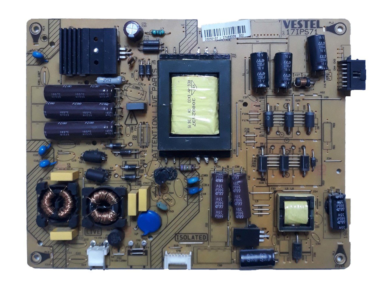 17IPS71 , 23232107 , 190814R4 , Power Board , Vestel Besleme kart