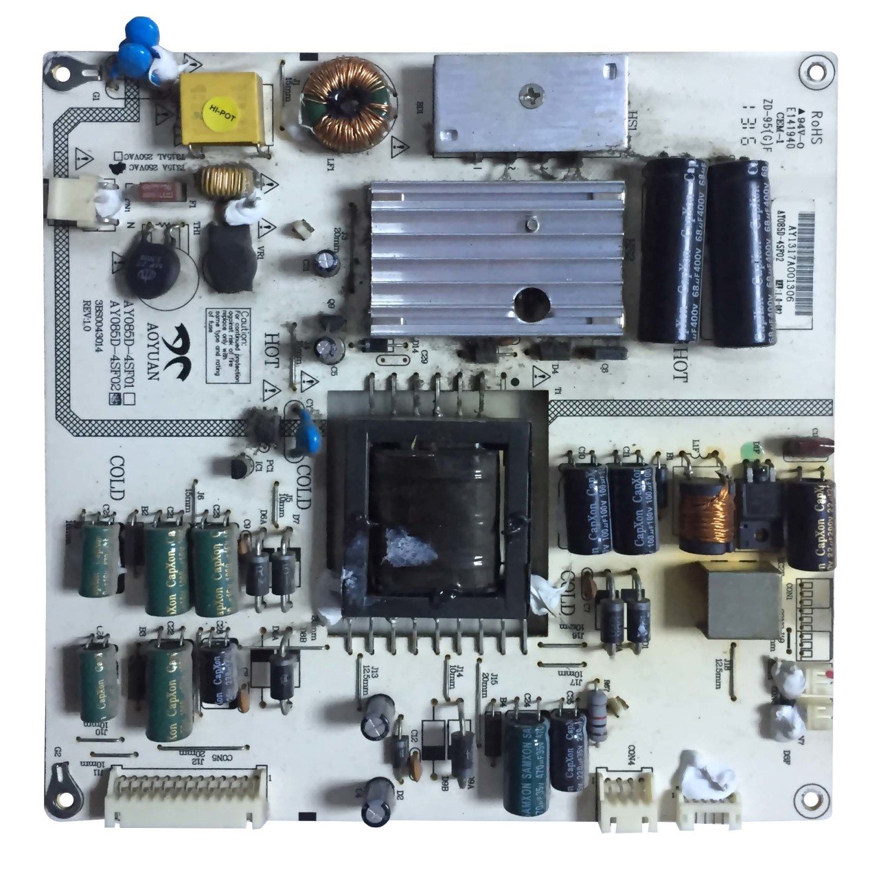 AY085D-4SF02 , 3BS0043014 , Rev:1.0 , Power Board , Sunny Besleme kart