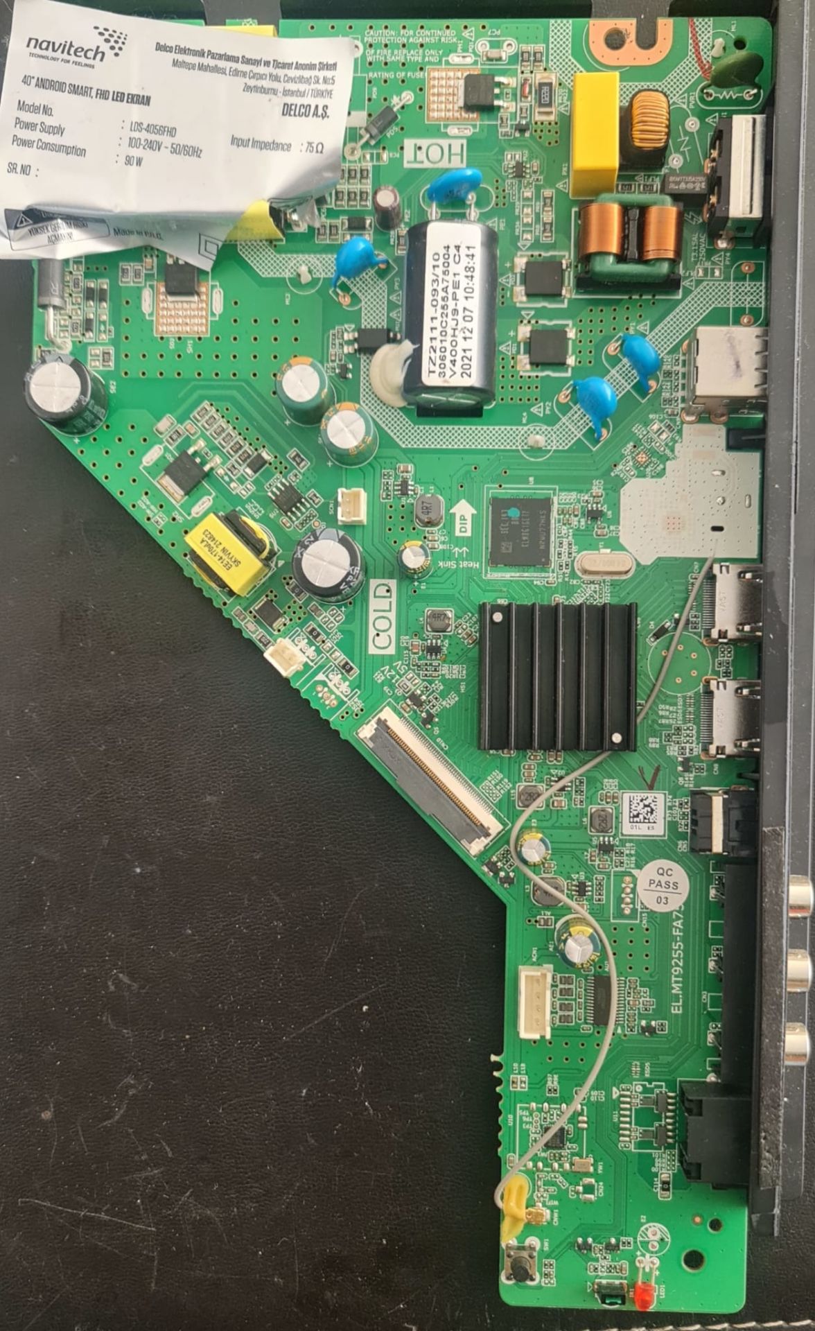 NAVİTECH,LDS-4056FHD,EL.MT9255-FA75,V400HJ9-PE1C4,MAİN,BOARD
