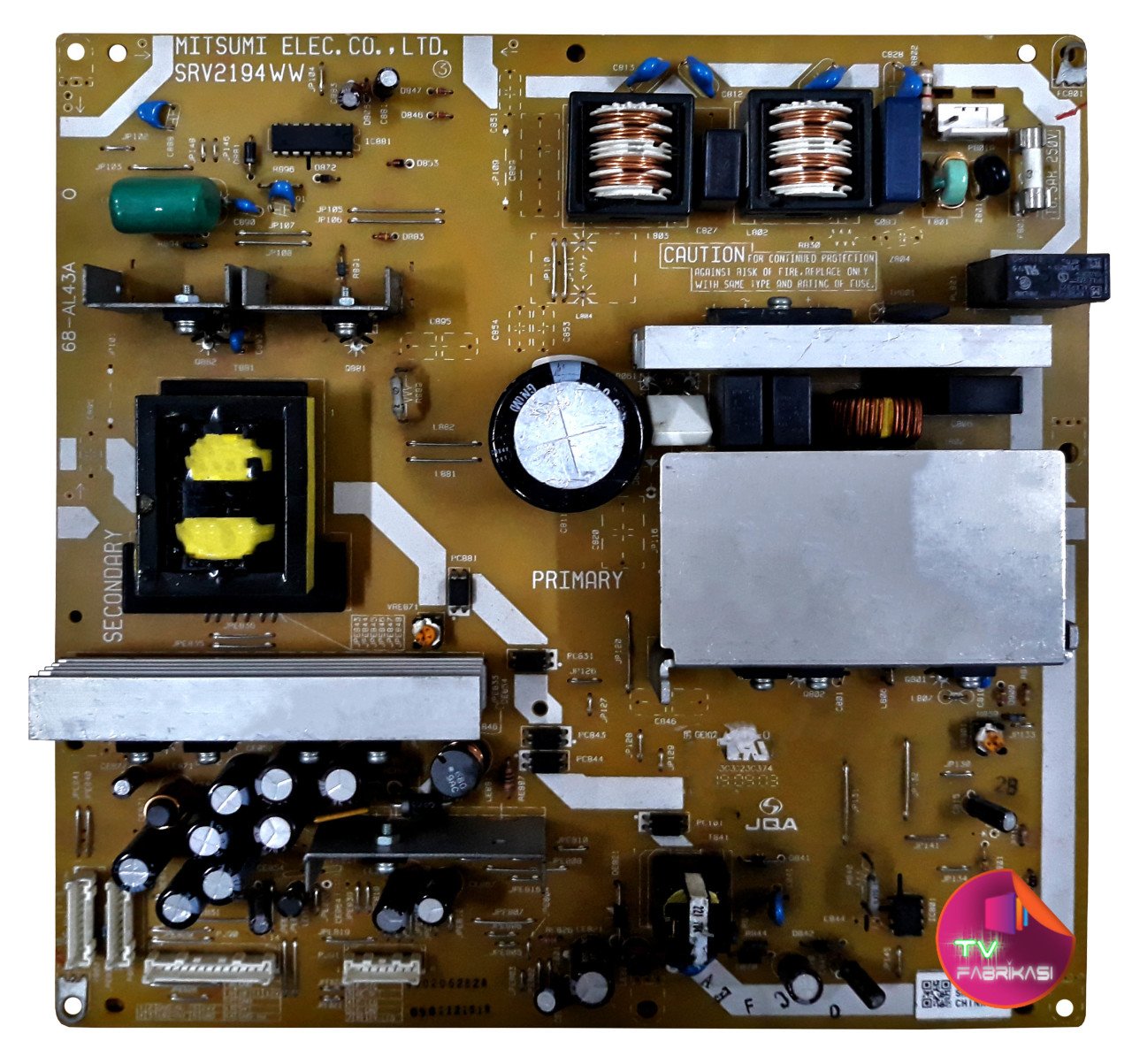 SRV2194WW , 68-AL43A , 42AV635D , 42ZV650D , LC420WUN SB B1 , POWER BOARD , TOSHIBA BESLEME