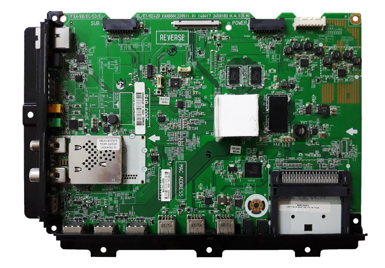EAX65612205(1.0) , EBT63359602 , LG 55EC930V , LC550LUD-LGP2 , MAIN BOARD , LG ANAKART