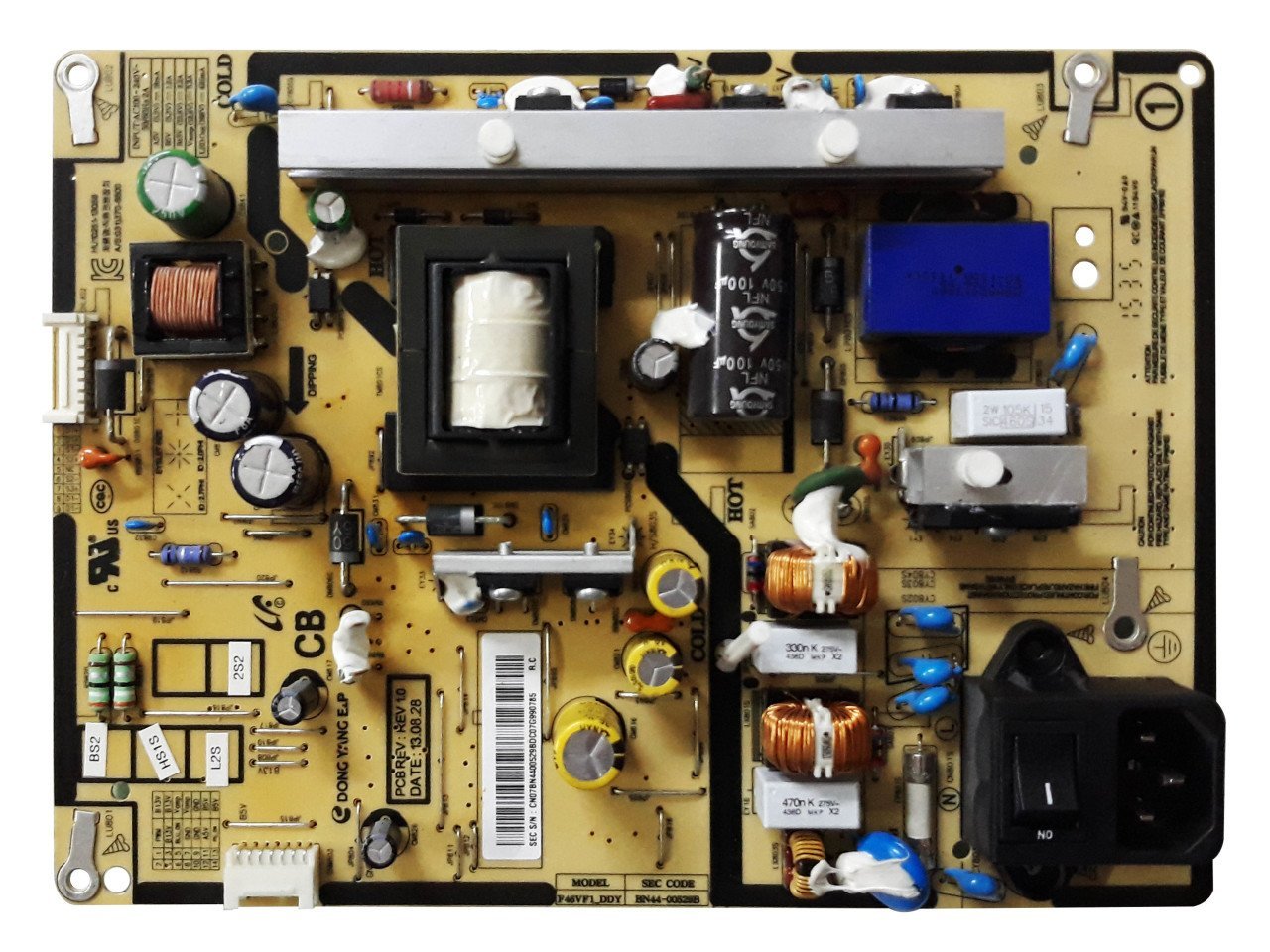 BN44-00529B , F46VF1_DDY , UE40EH5300 , VSS-LFD MDC40/46'' , POWER BOARD , SAMSUNG BESLEME