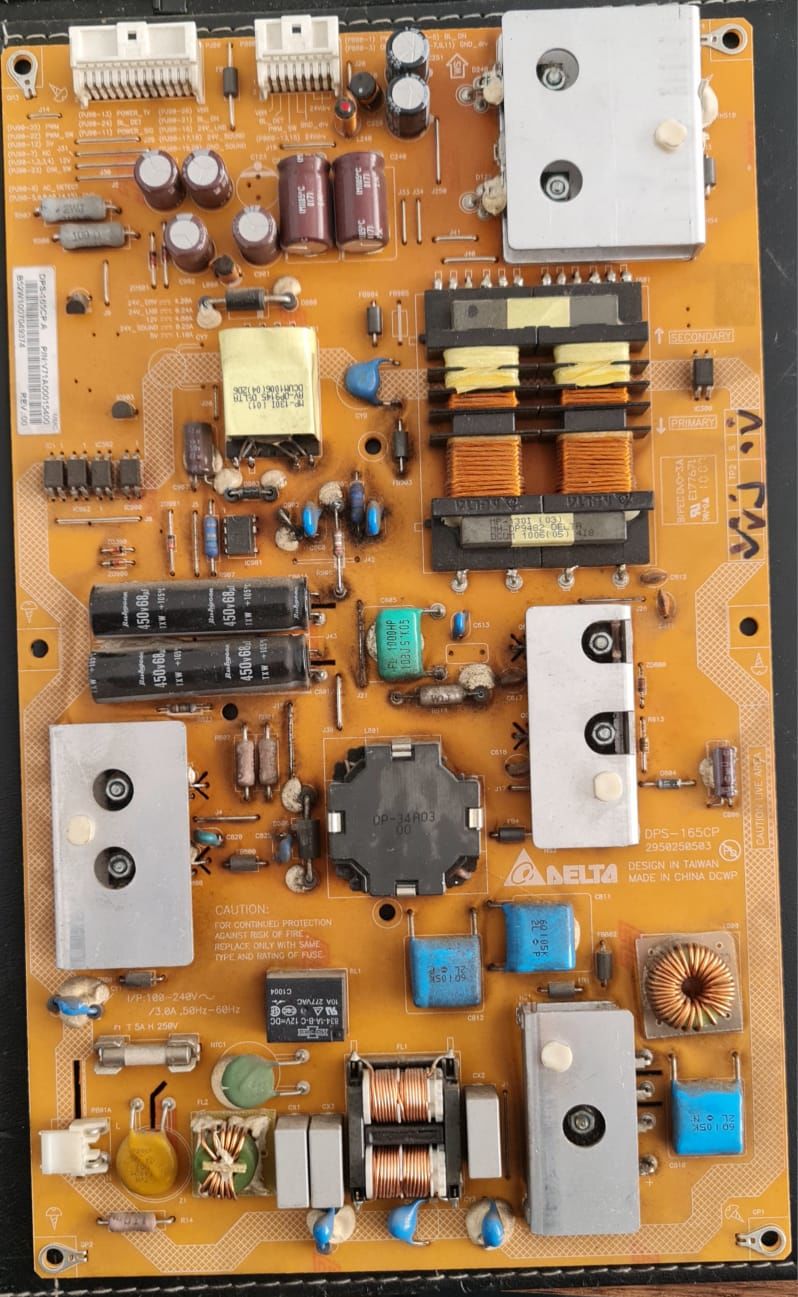 Toshiba 40SL500U,40UX600U,DPS-165CP,V71A00015400,POWER,BOARD
