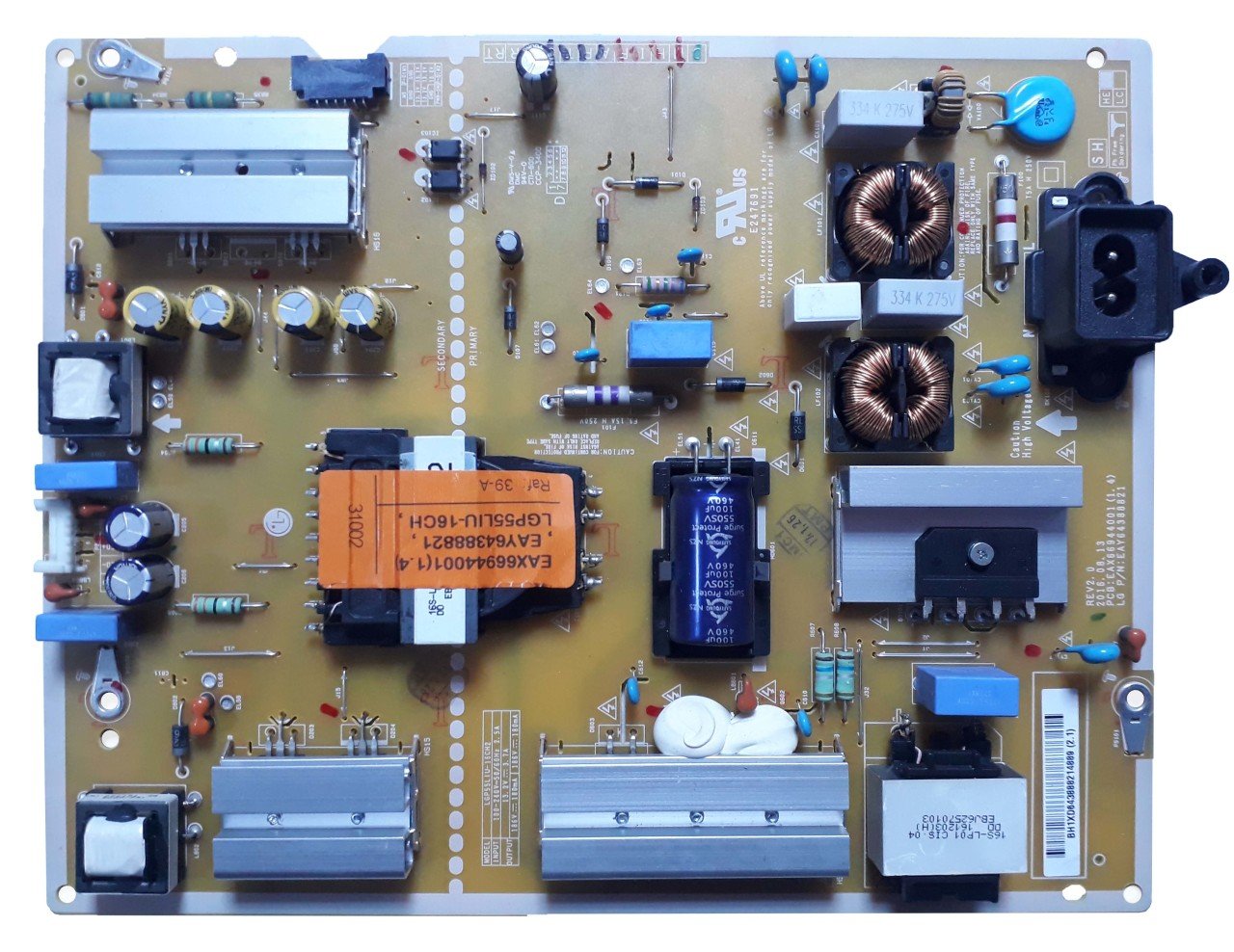 EAX66944001(1.4) , EAY64388821 , LGP55LIU-16CH , 55UH6030-UC , 55UH6090-UF , 55UH6150-UB , 55UH615A-UC, Power Board , LG Besleme kart