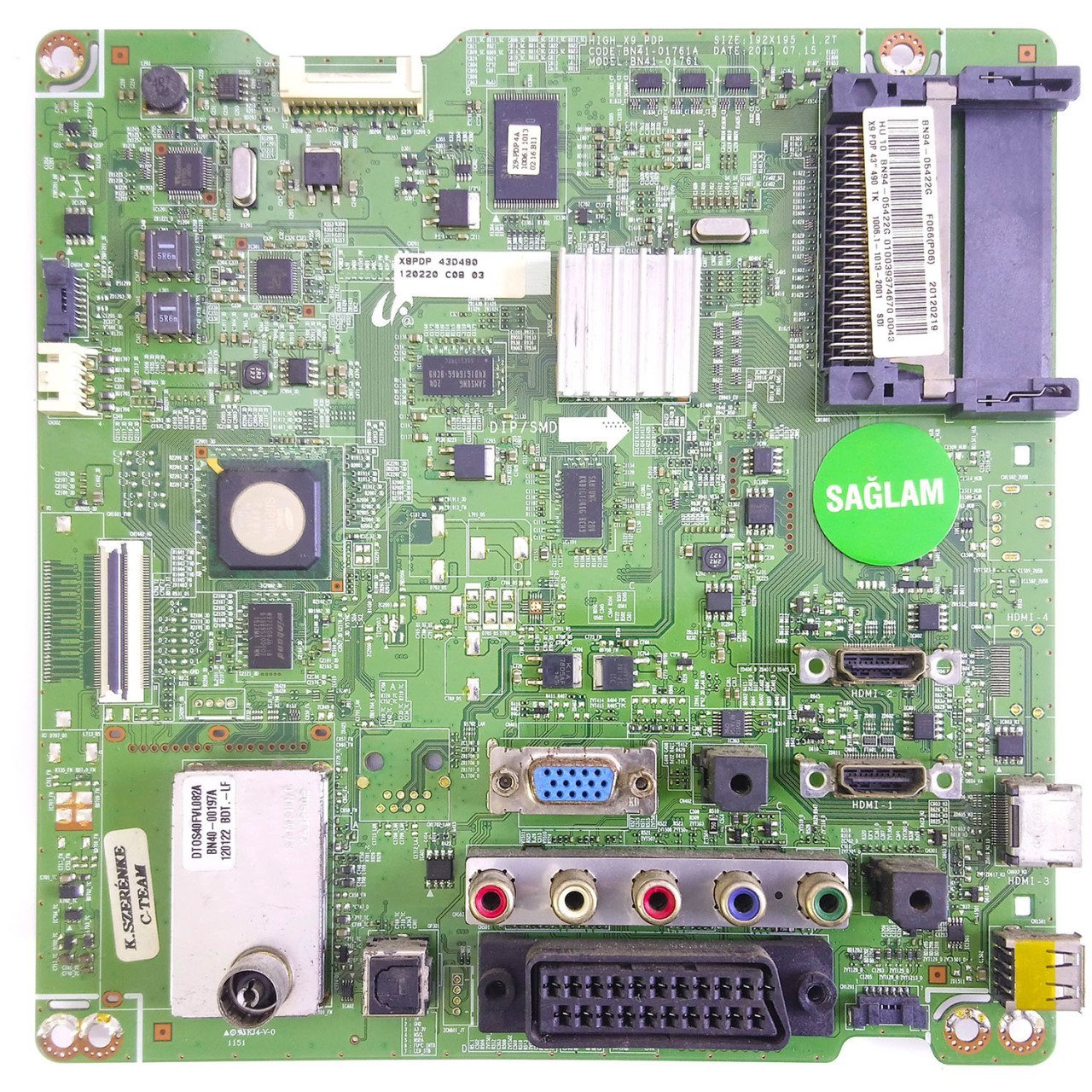 BN41-01761A BN94-05422G PS43D490A1 Samsung Anakart