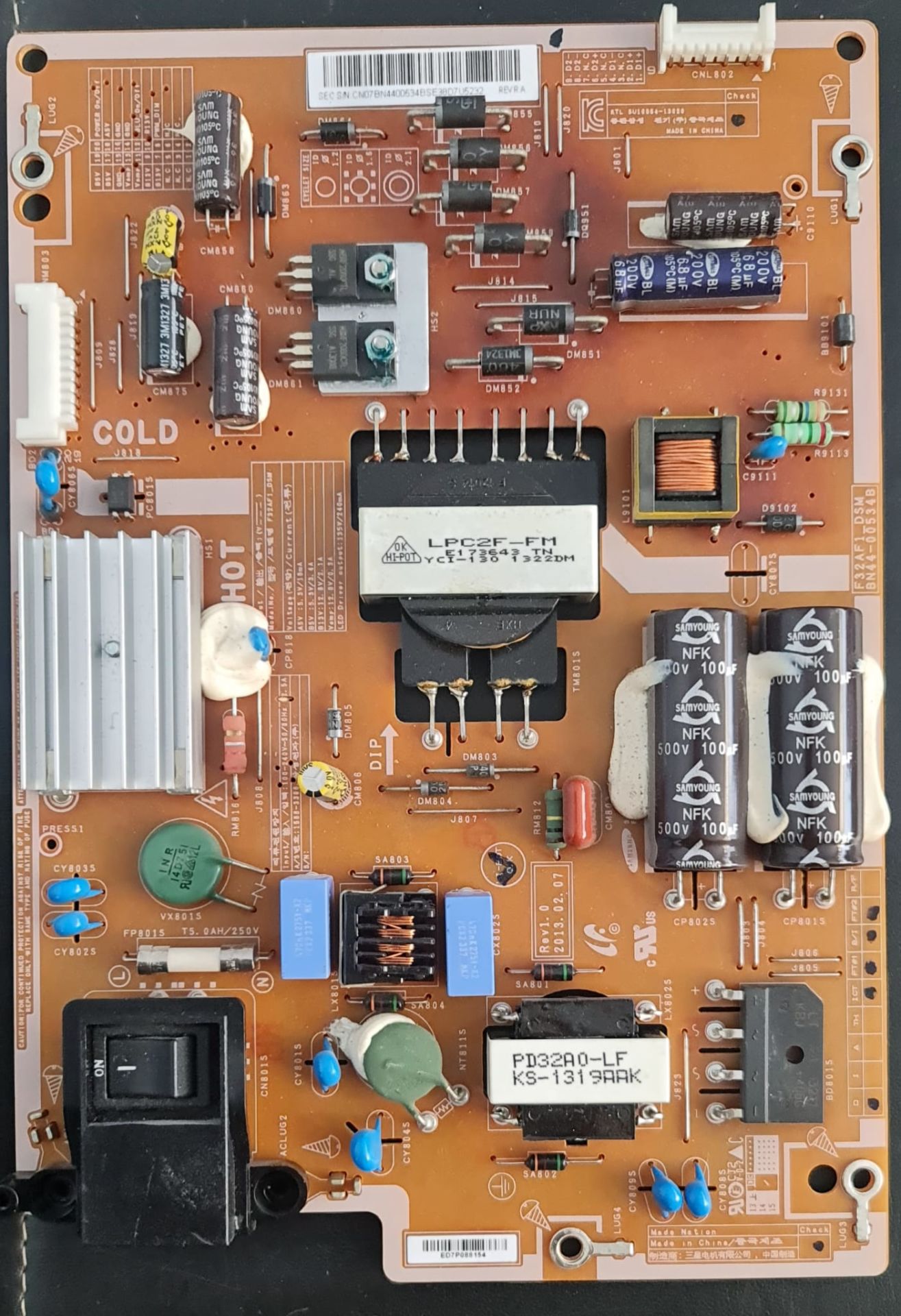 SAMSUNG,BN44-00534B,F32AF1_DSM,POWER,BOARD