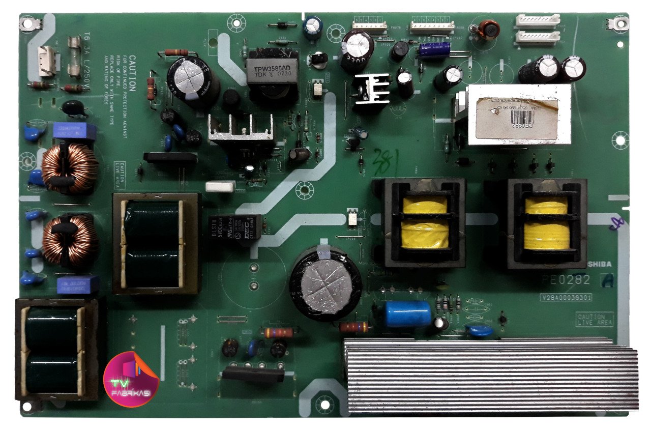 V28A00036301 , PE0282 , A , G , H , 40XF350P , 42A300P , V28A00036500 , POWER BOARD , TOSHIBA BESLEME