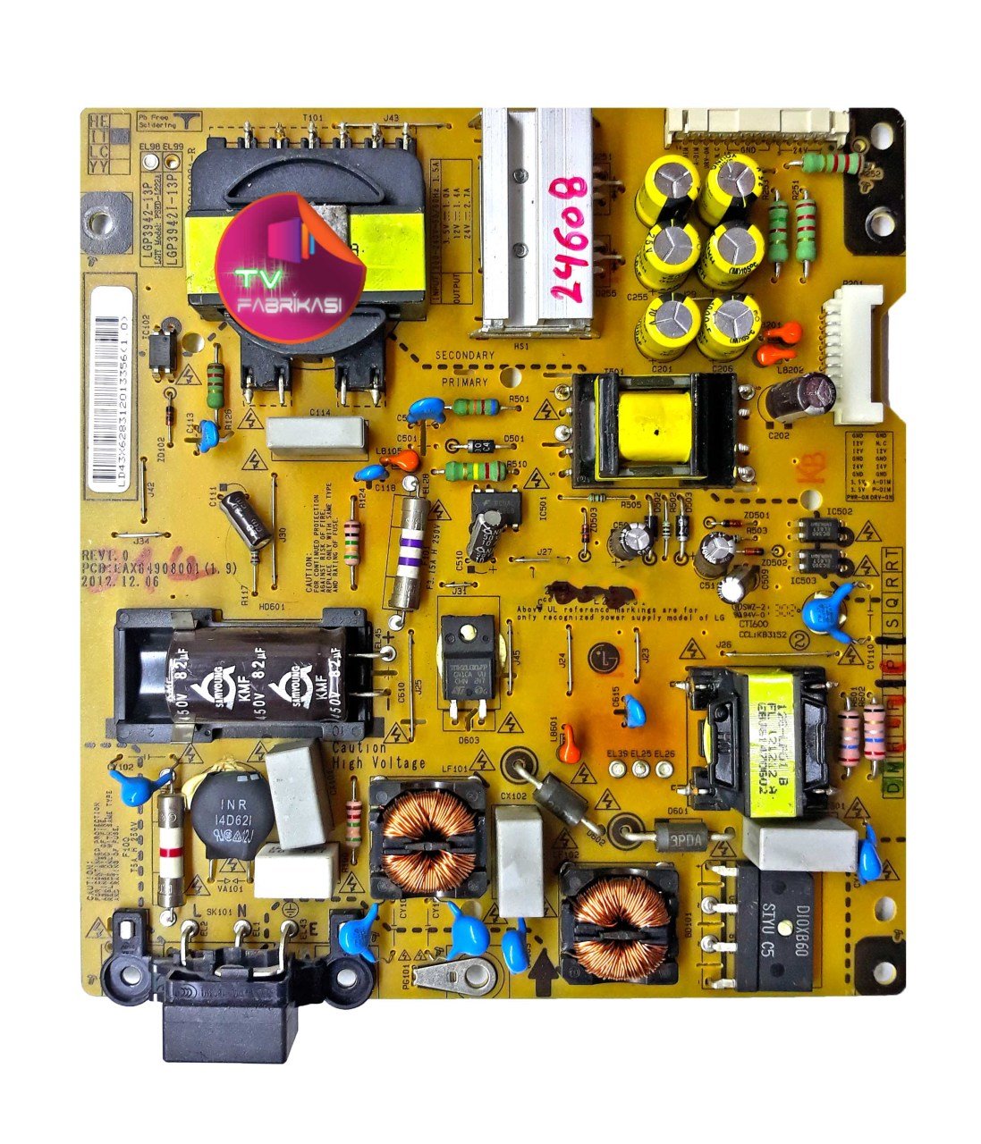 EAX64908001 , 1.9 , LGP3942-13P EL98 , REV1.0 , POWER BOARD , LG BESLEME