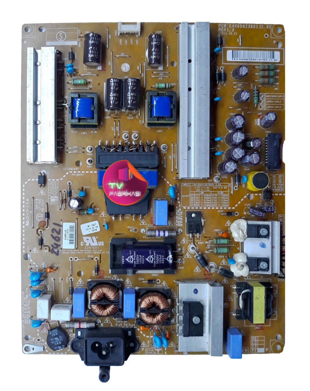 EAX65423801 , 2.0 , LGP474950-14PL2 , EL97 , REV 1.0 , POWER BOARD , LG BESLEME