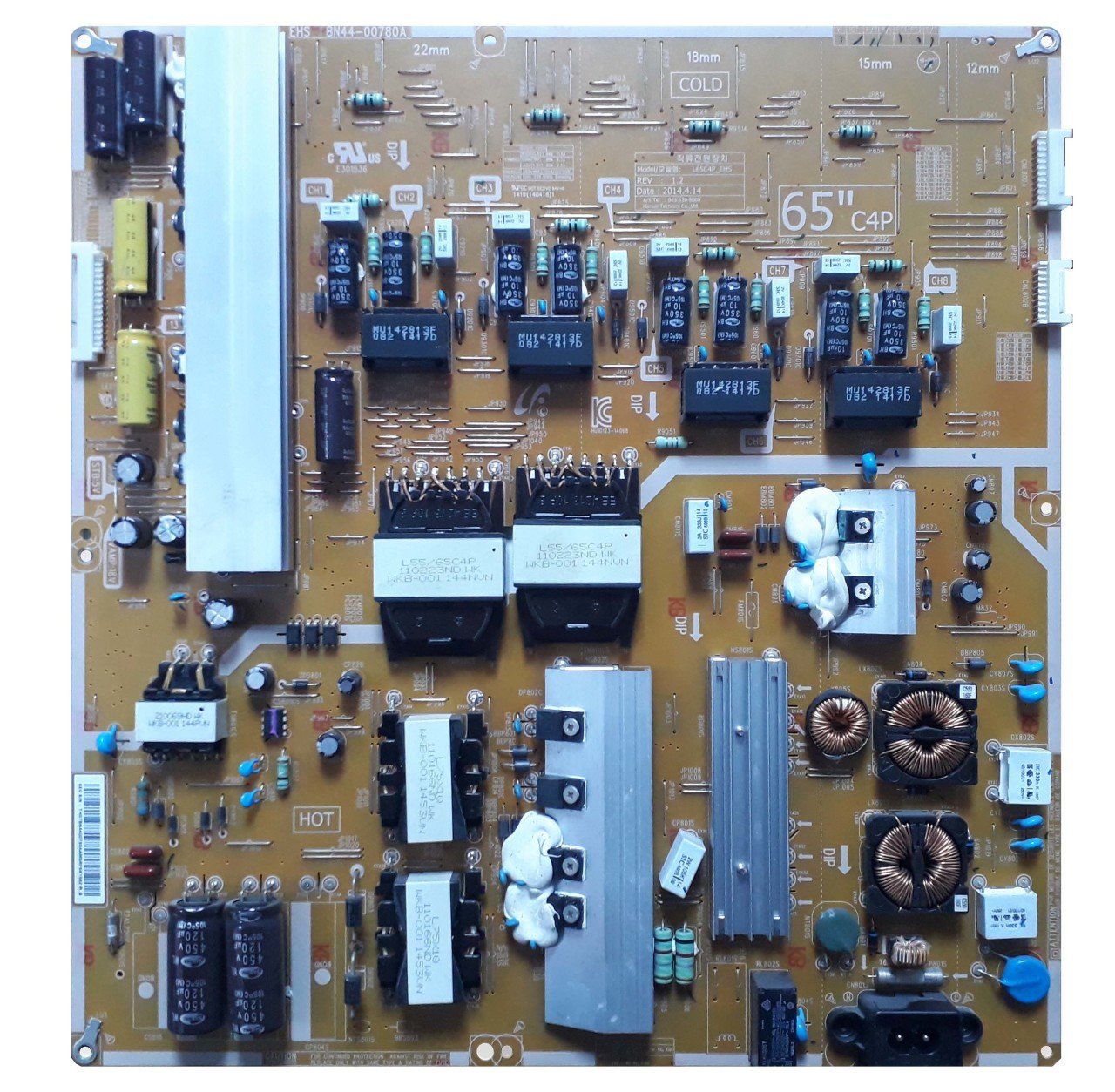 BN44-00780A , L65C4P_EHS , UN65HU8700FXZA , Power Board , Samsung Besleme kartı