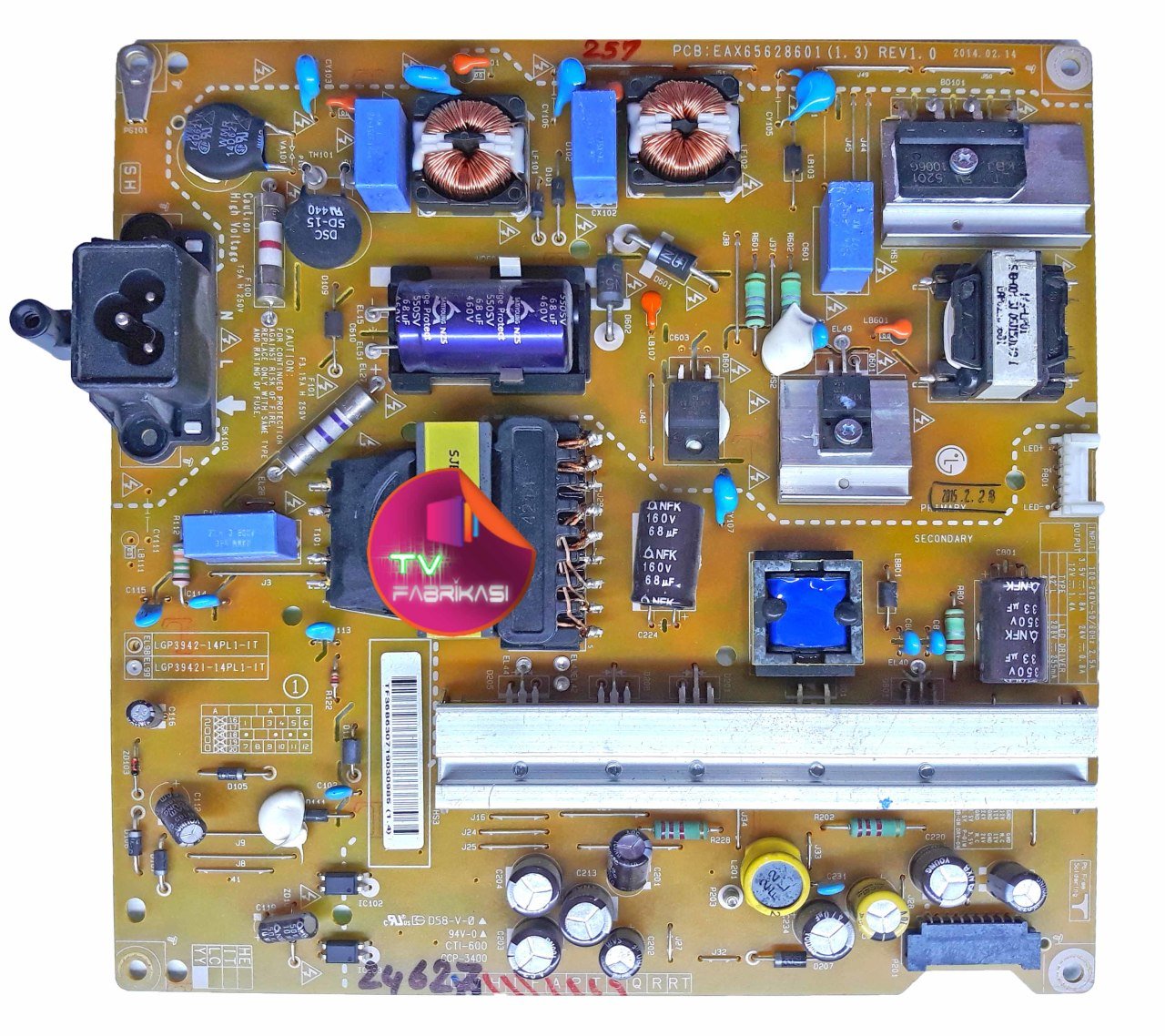 EAX65628601 , 1.3 , LGP39421-14PL1-IT , EL99 , REV1.0 , POWER BOARD , LG BESLEME