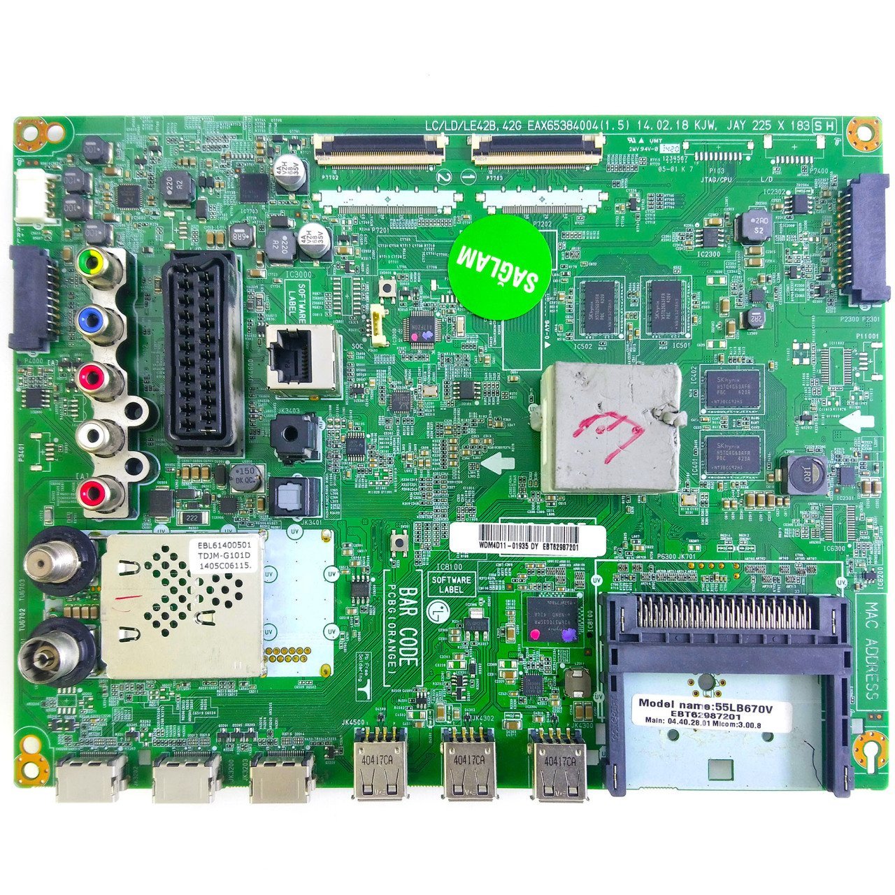 EAX65384004(1.5) EBT62987201 55LB670V LG Anakart