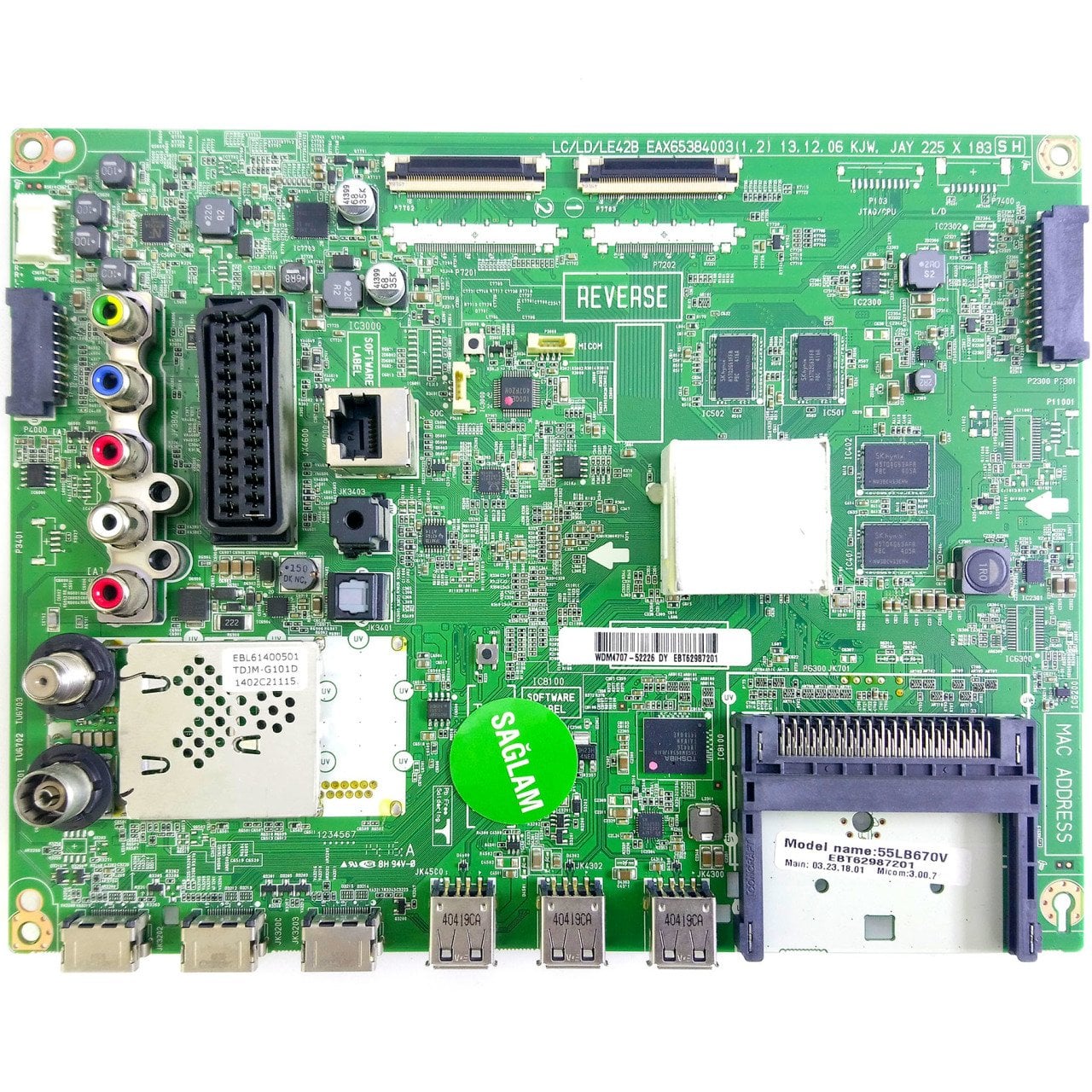 EAX65384003(1.2) EBT62987201 55LB670V LG Anakart