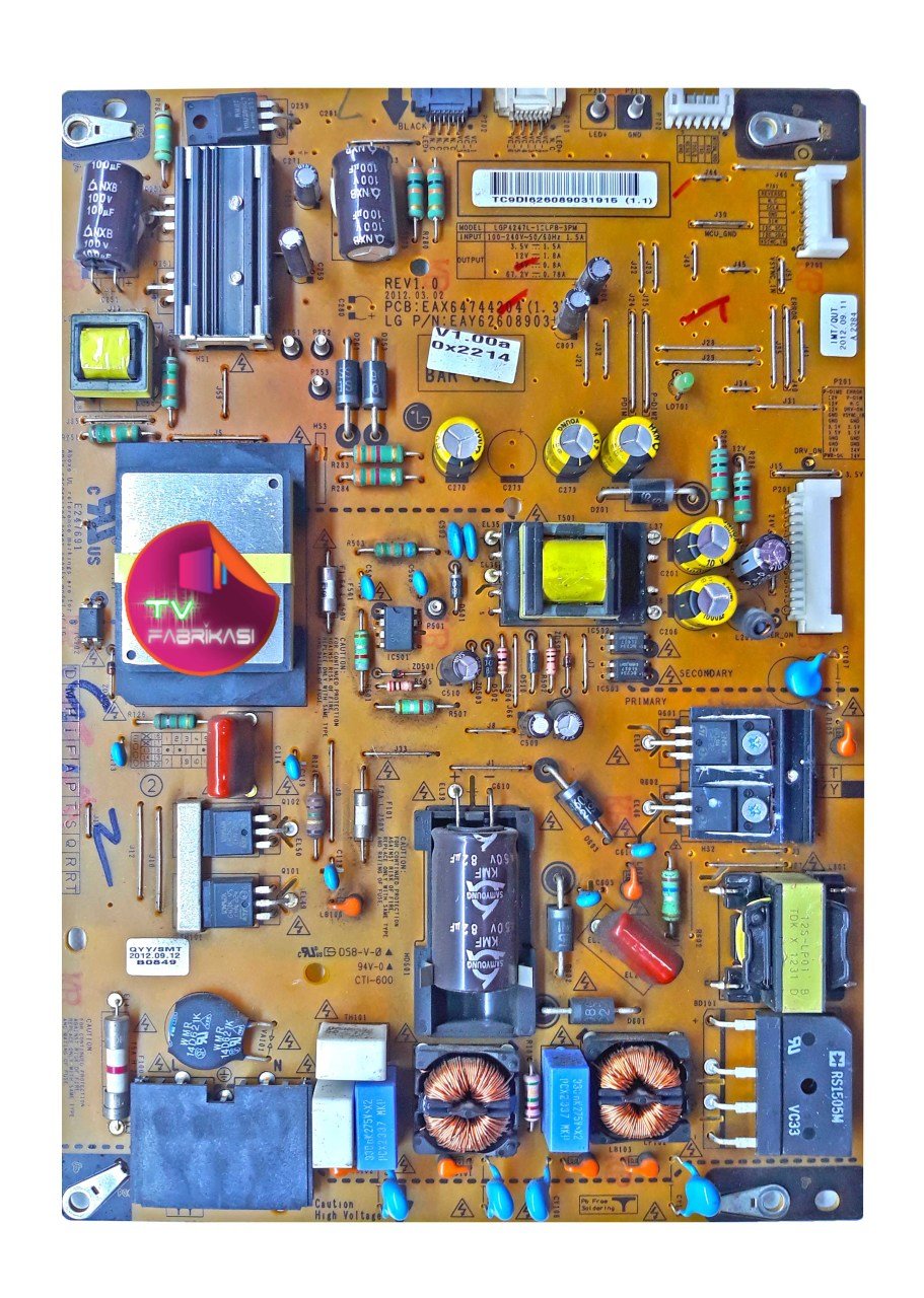 EAX64744204 , 1.3 ,  EAY62608903 , REV1.0 , LGP4247L-12LPB-3PM , POWER BOARD , LG BESLEME