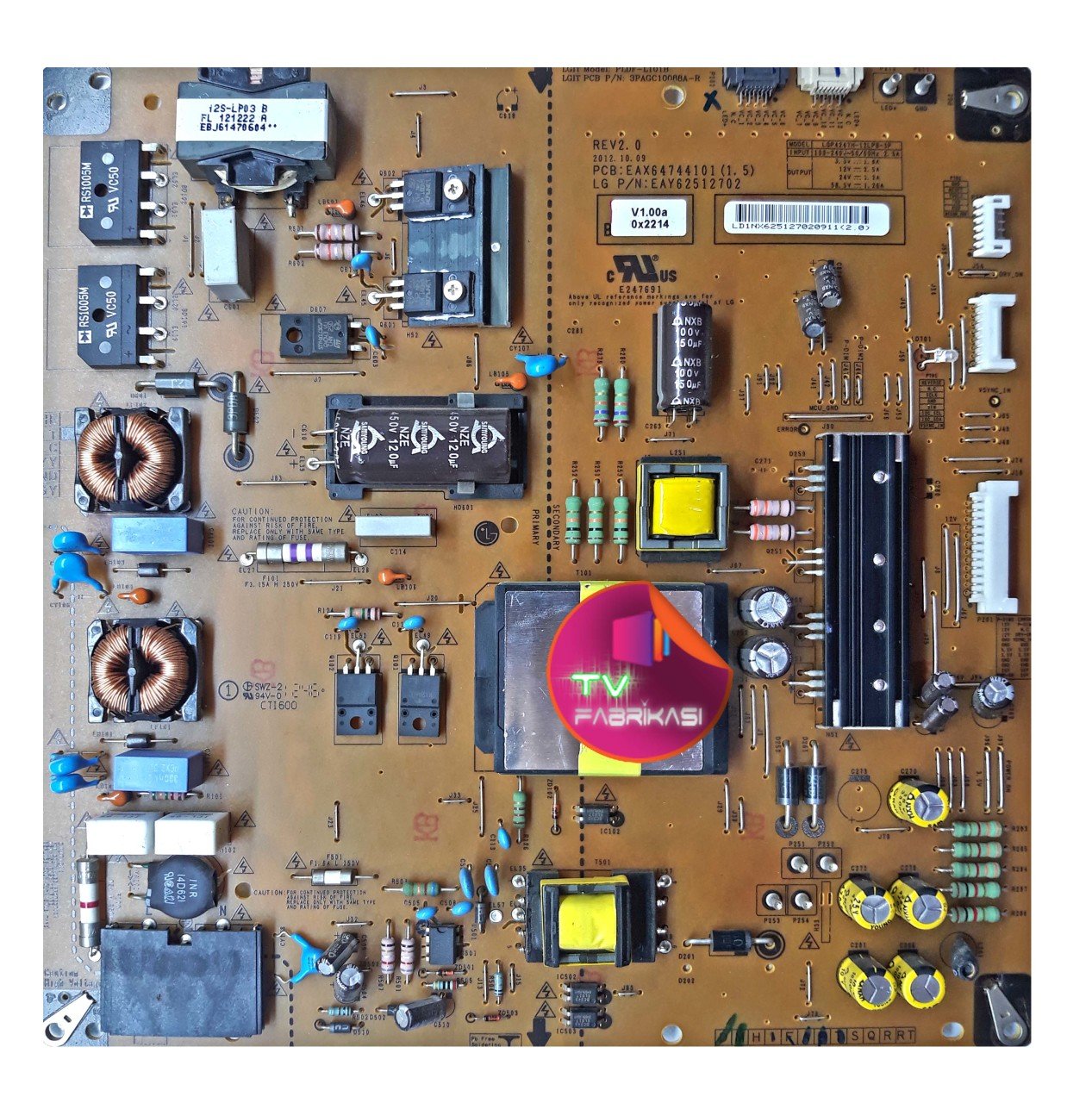 EAX64744101 , 1.5 ,  EAY62512702 , REV2.0 , LGP4247H-12LPB-3P , POWER BOARD , LG BESLEME