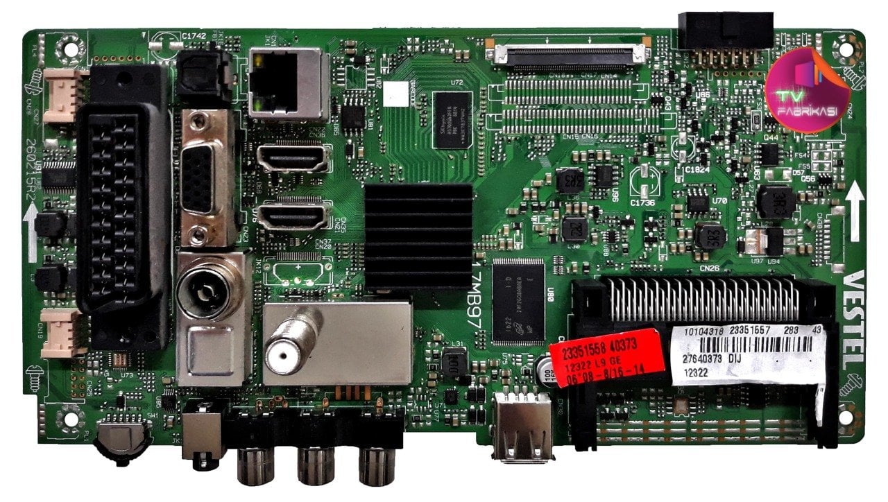 17MB97 , 23351557 , 43'' , 260215R2 , 2335158 , MAIN BOARD , VESTEL ANAKART