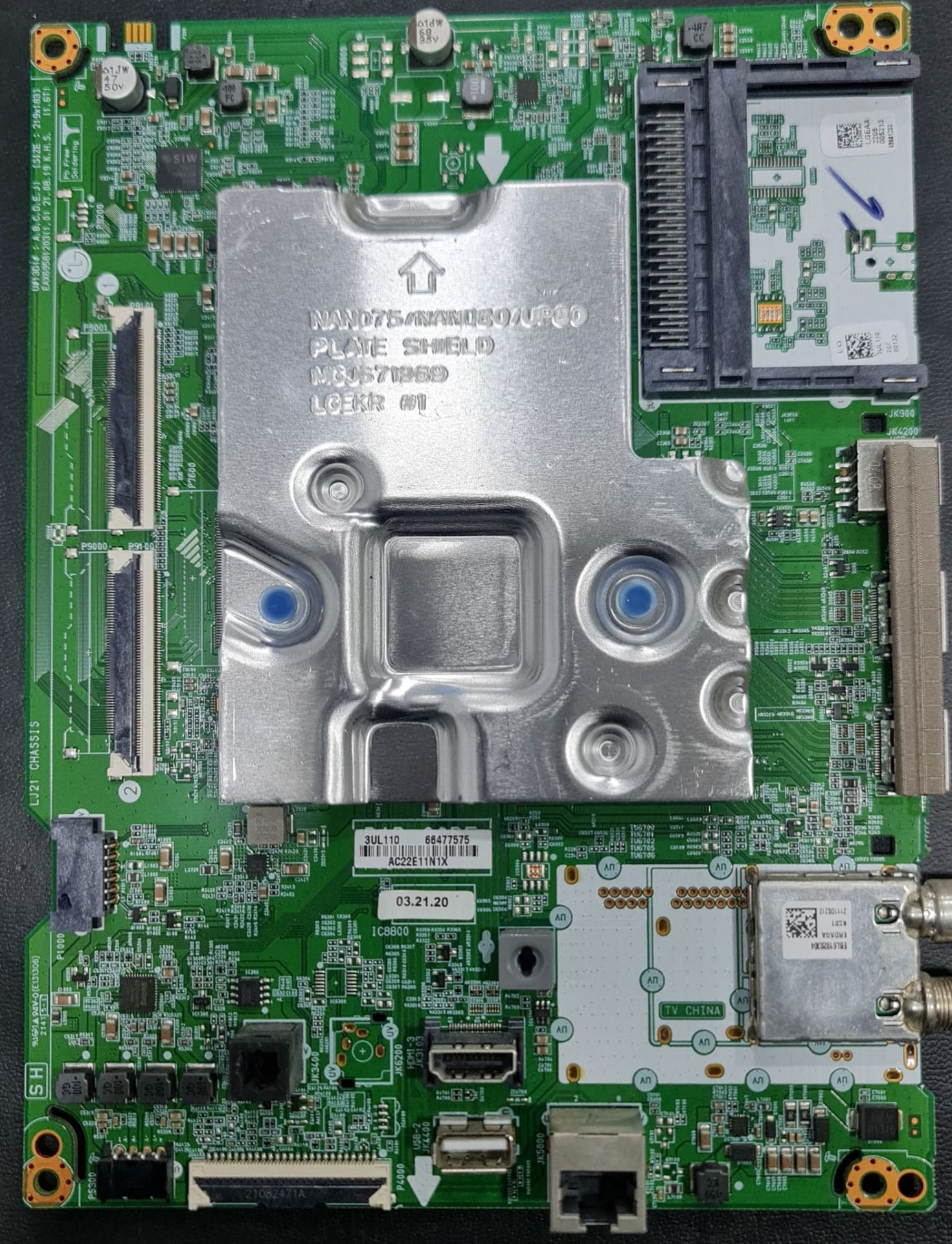 LG,50NAN0756PA,EAX69581203(1.0),3UL110,66477575,AC22E11N1X,MAİN,BOARD