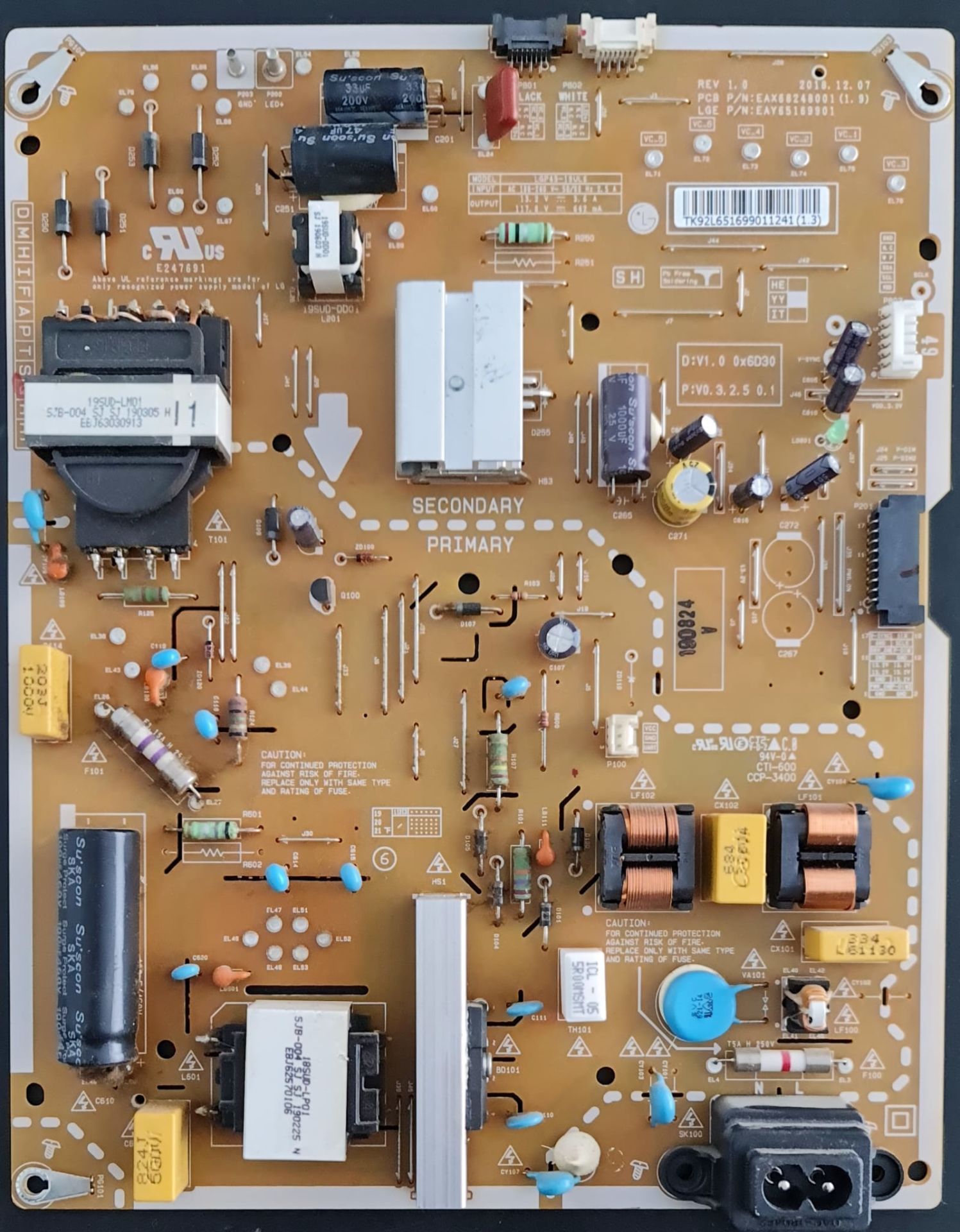 LG 49SM8200PLA,EAX68248001(1.9),EAY65169901,POWER,BOARD