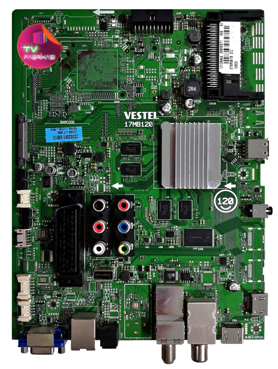 17MB120 , 23365371 , 040316R2A , 50'' , MAIN BOARD , VESTEL ANAKART
