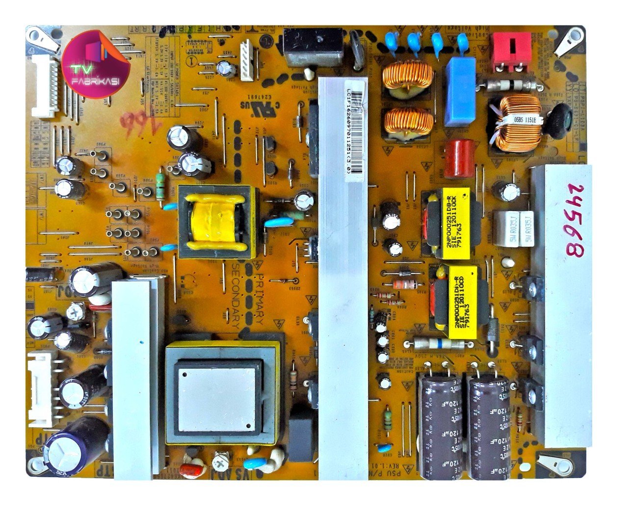 EAX64276501/13 , (1) , EAY62609701 , REV1.01 , POWER BOARD , LG BESLEME