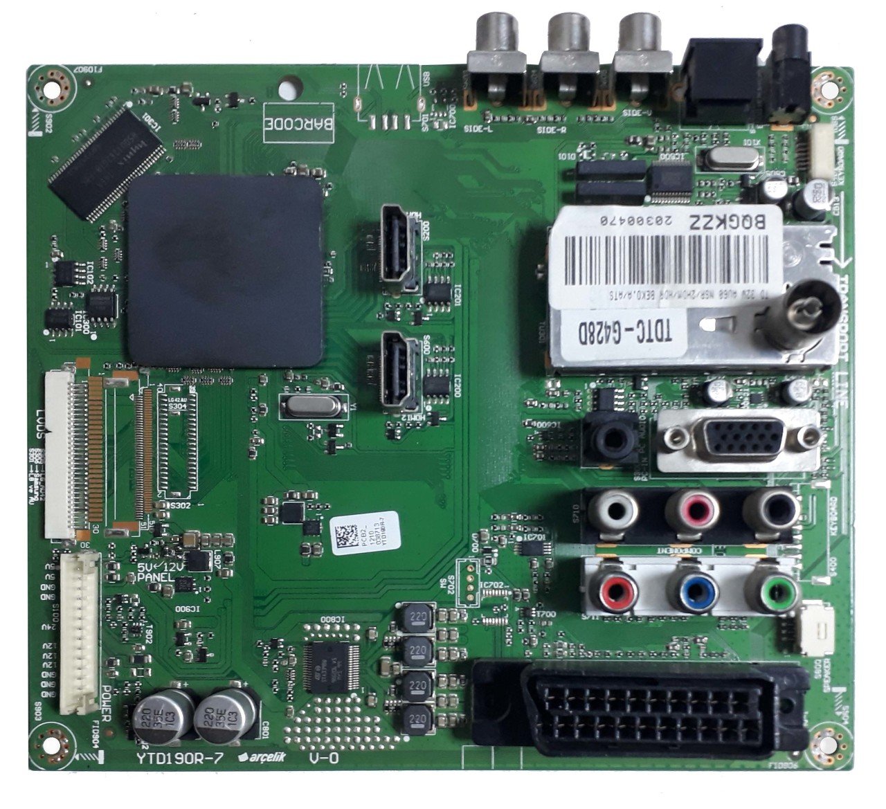 YTD190R-7 , BQGKZZ , Power Board , Arçelik Beko Besleme kart